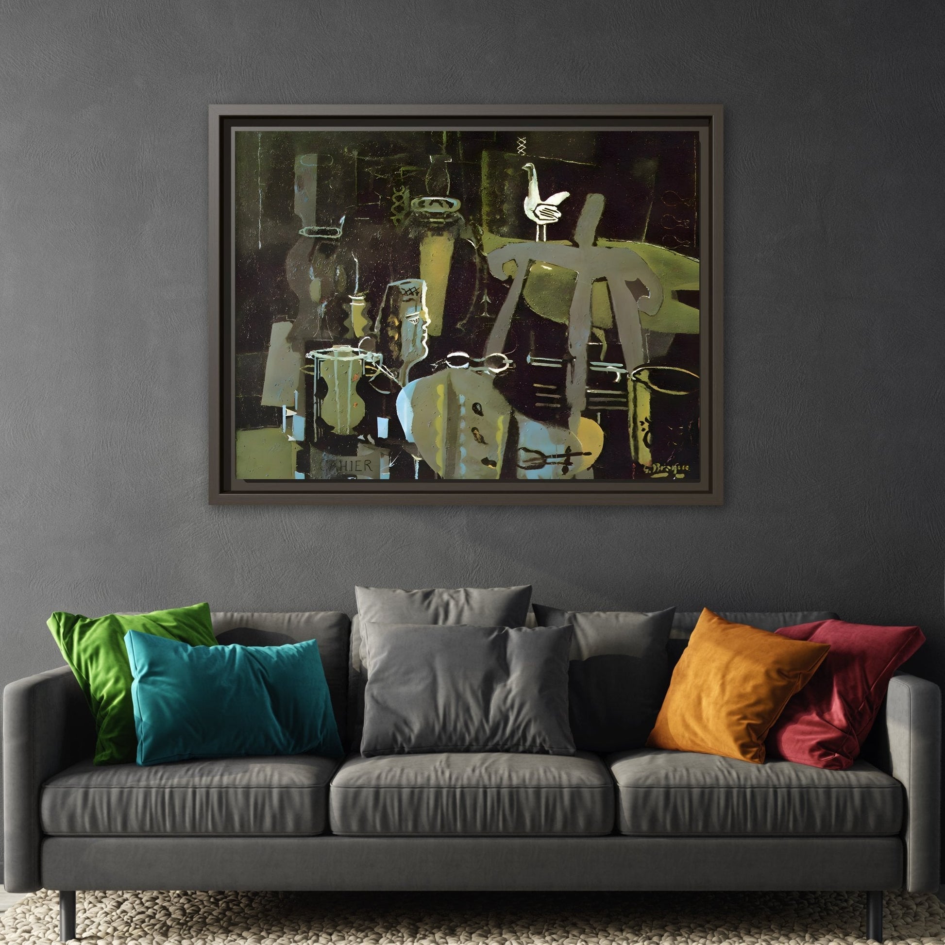 Georges Braque Studio Canvas Print - Framed Abstract Wall Art