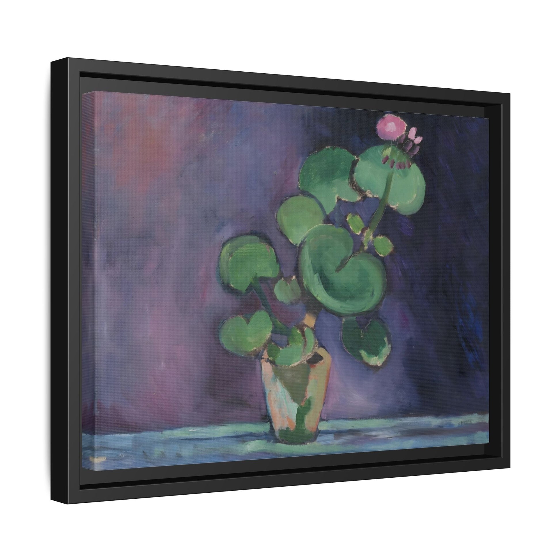 Geranium Matisse Framed Canvas Print - French Flower Still Life Wall Art