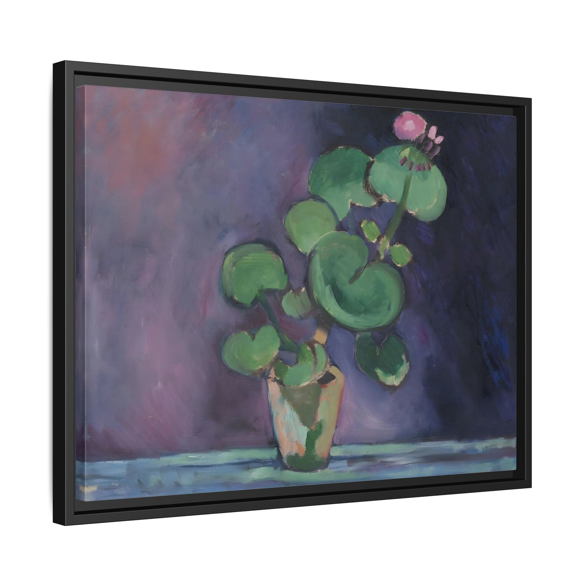 Geranium Matisse Framed Canvas Print - French Flower Still Life Wall Art