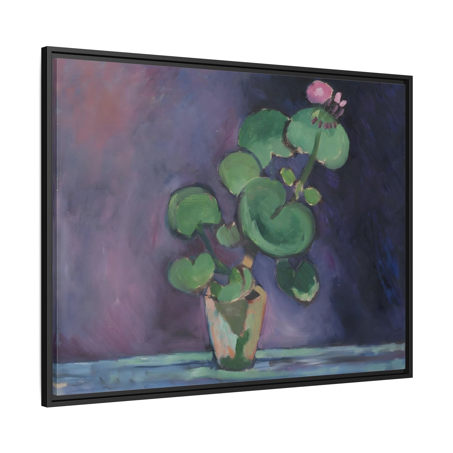 Geranium Matisse Framed Canvas Print - French Flower Still Life Wall Art