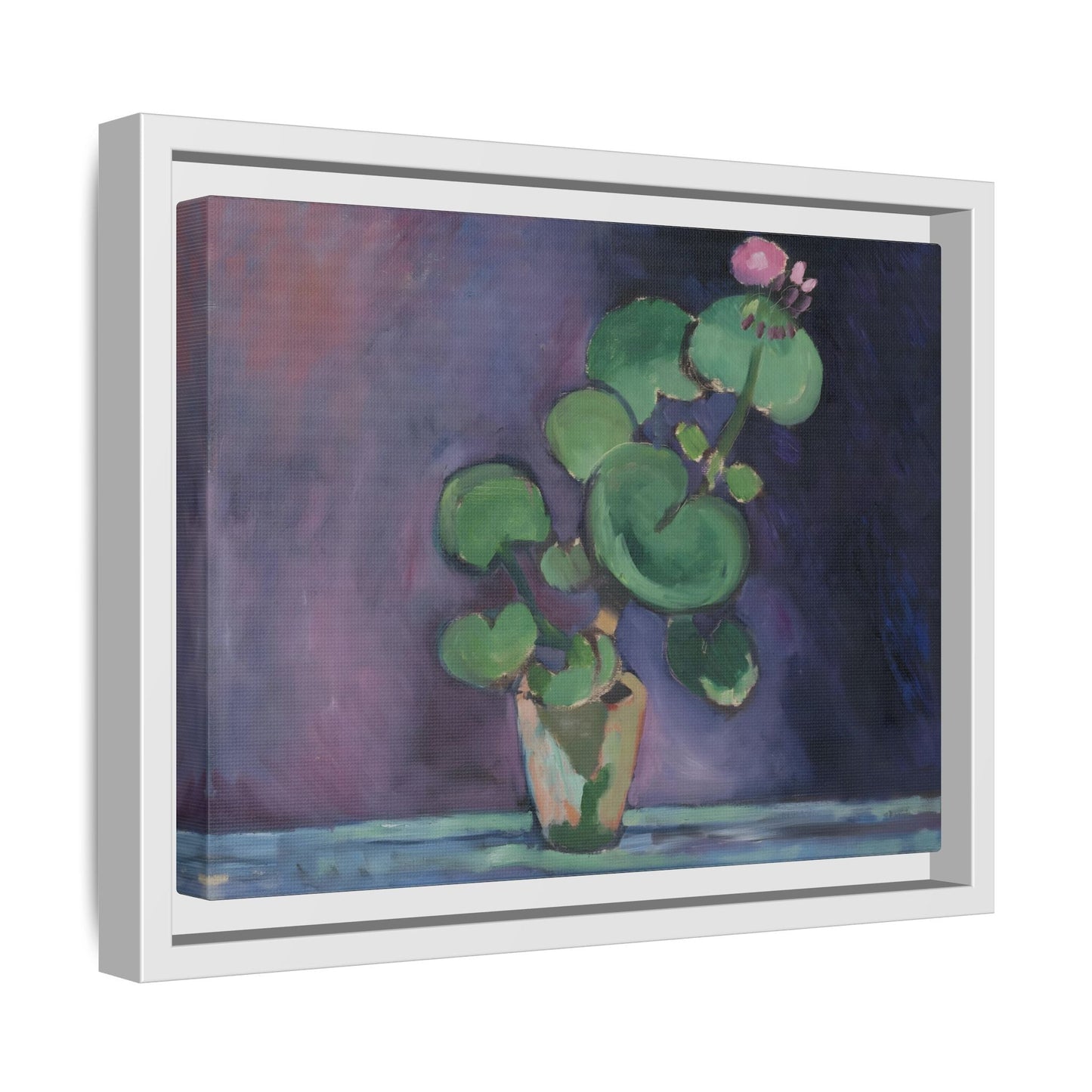 Geranium Matisse Framed Canvas Print - French Flower Still Life Wall Art