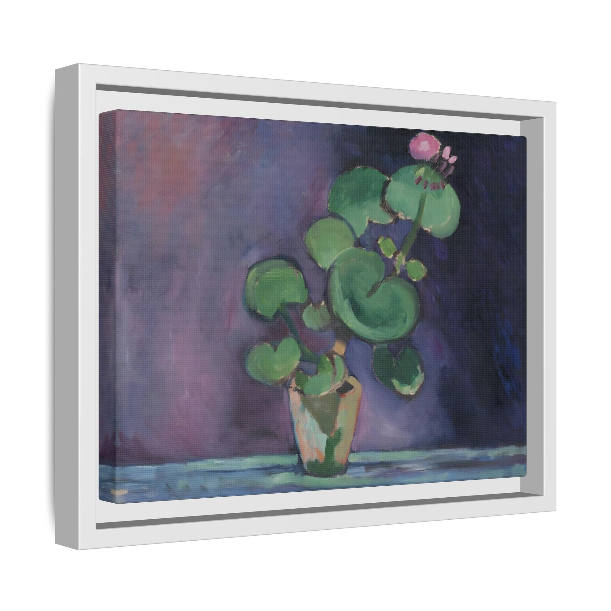 Geranium Matisse Framed Canvas Print - French Flower Still Life Wall Art