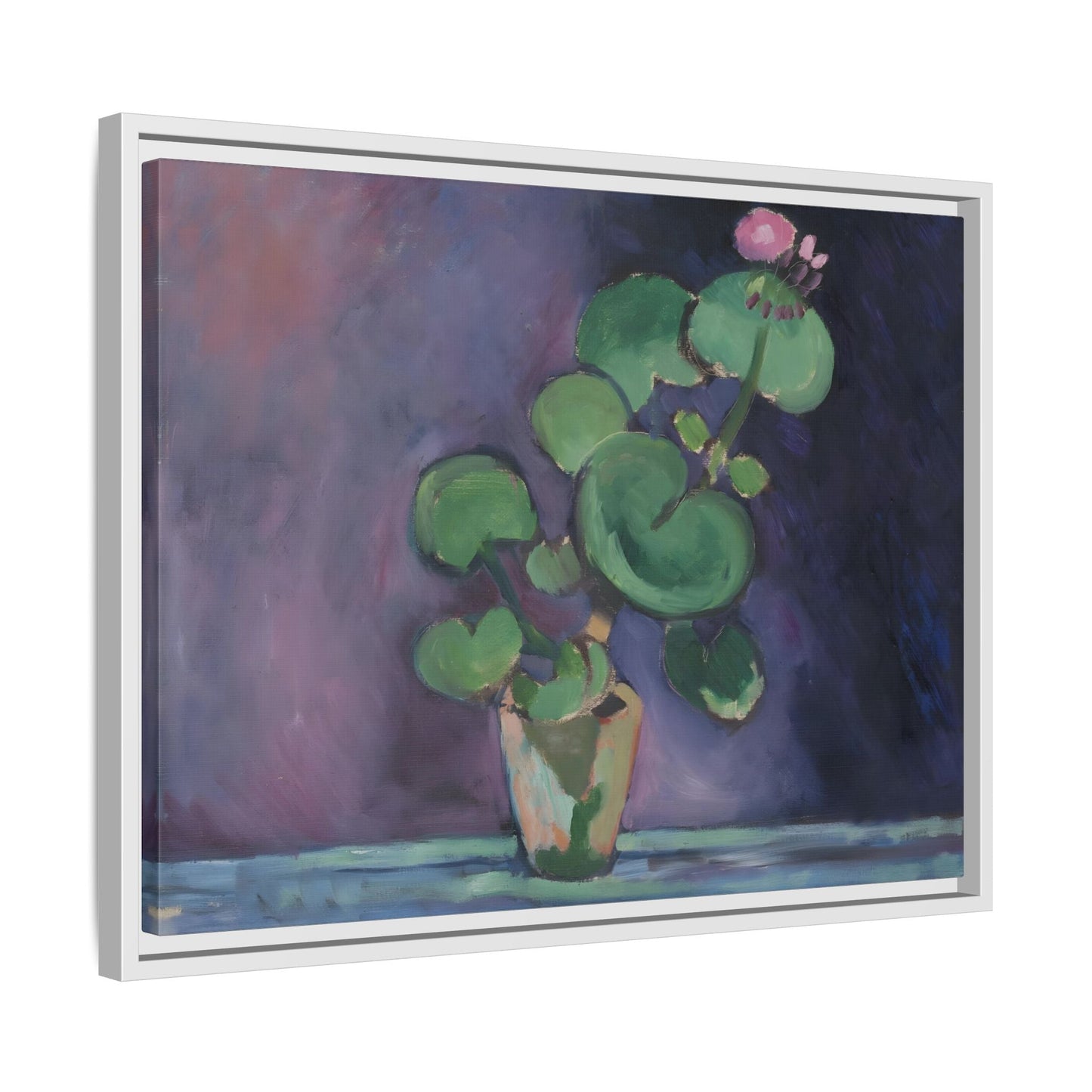 Geranium Matisse Framed Canvas Print - French Flower Still Life Wall Art