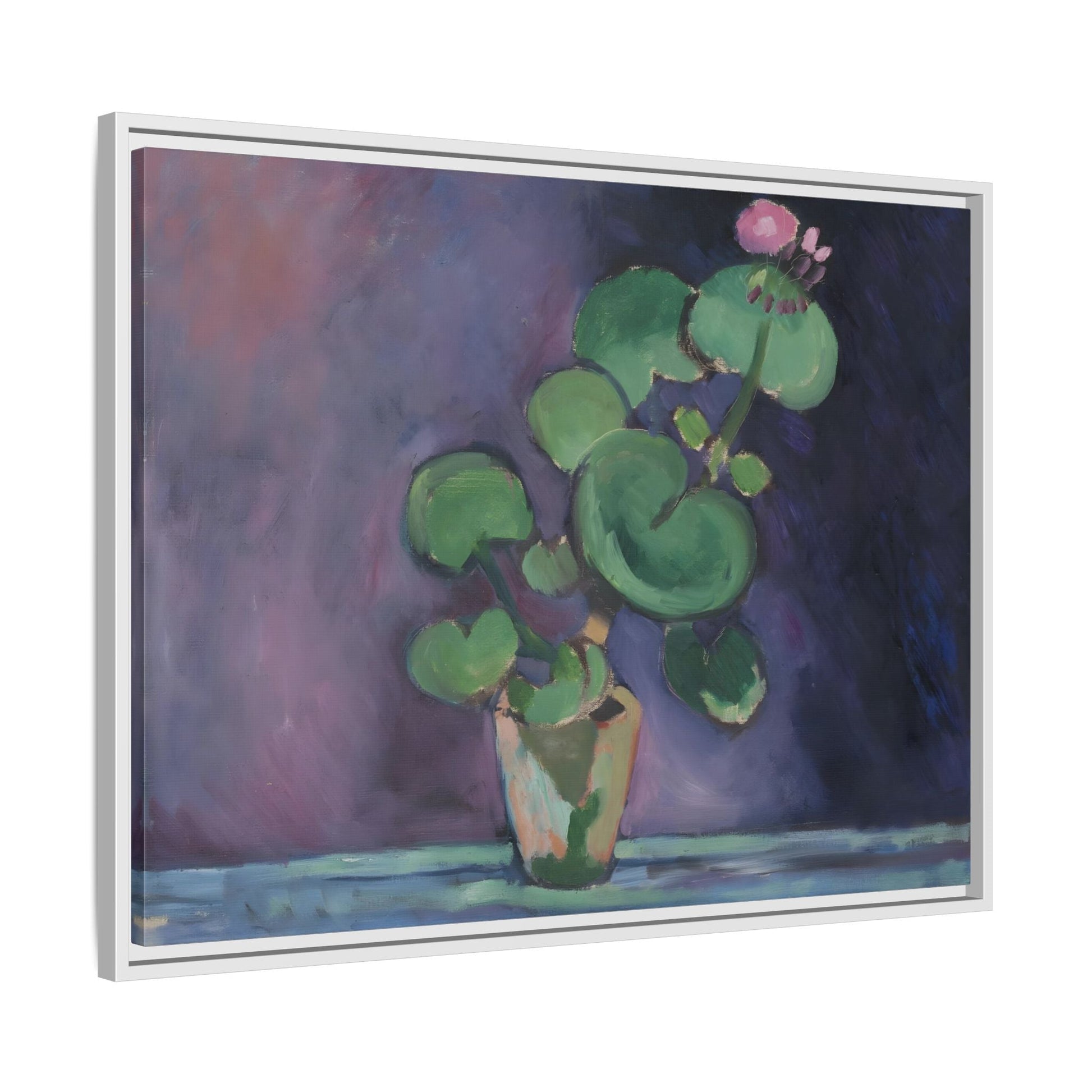 Geranium Matisse Framed Canvas Print - French Flower Still Life Wall Art
