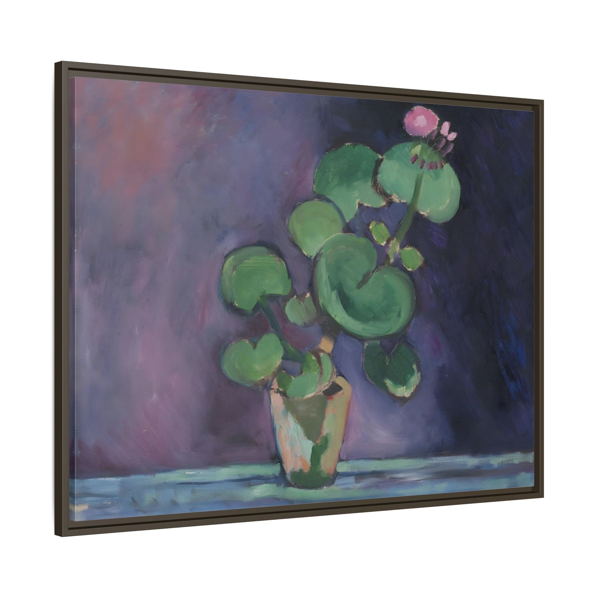 Geranium Matisse Framed Canvas Print - French Flower Still Life Wall Art
