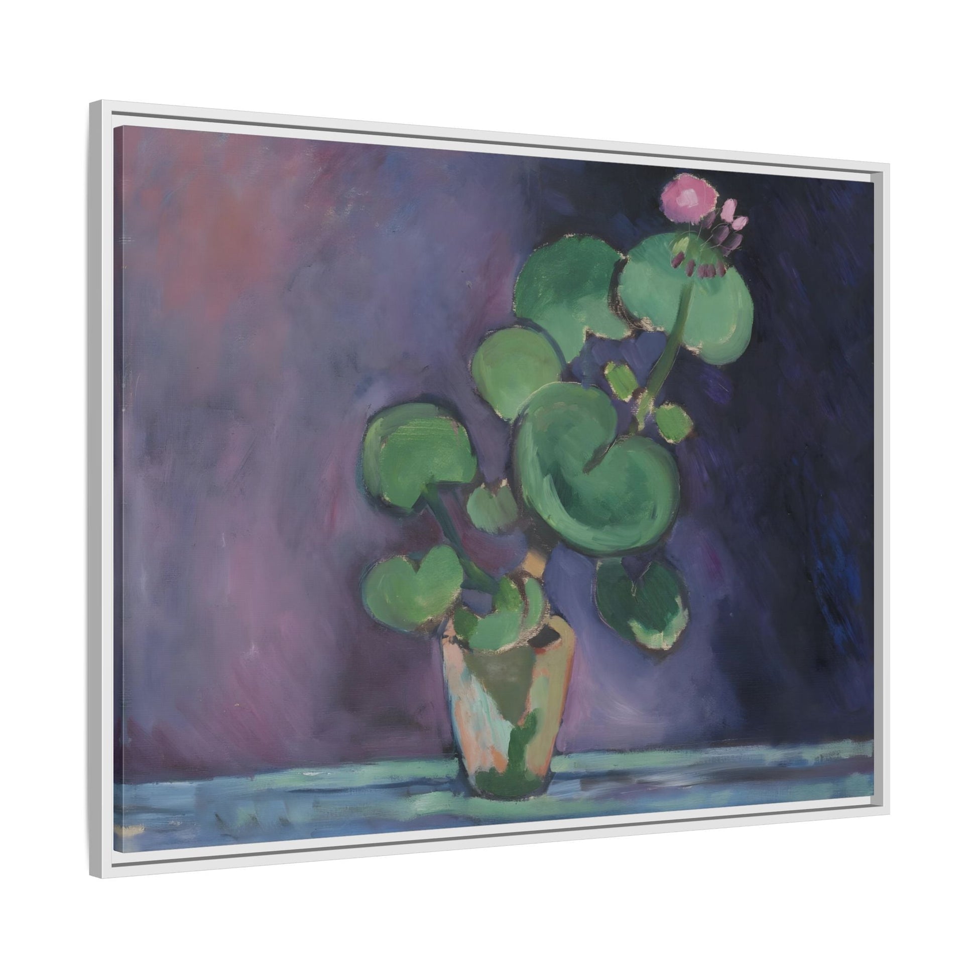 Geranium Matisse Framed Canvas Print - French Flower Still Life Wall Art