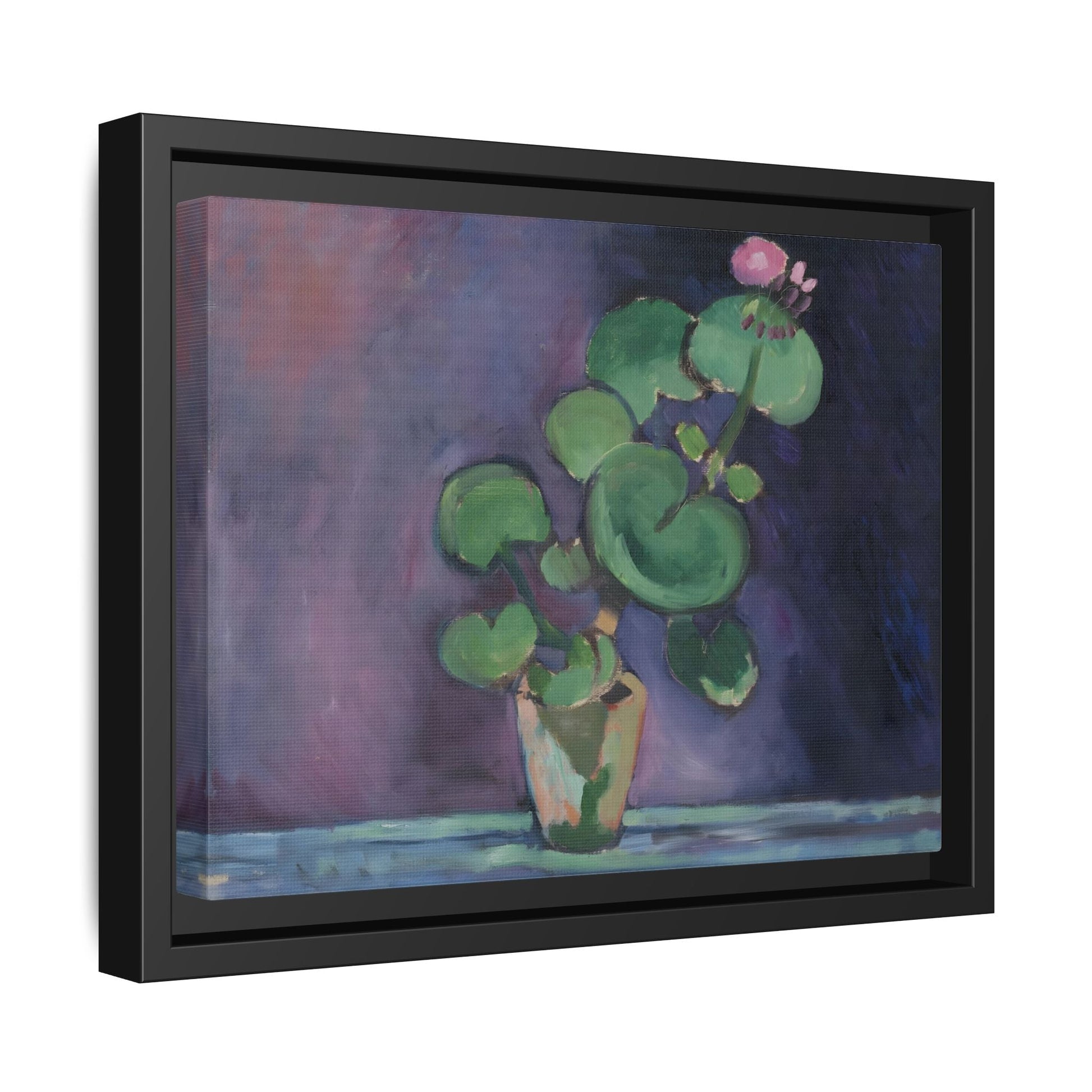 Geranium Matisse Framed Canvas Print - French Flower Still Life Wall Art