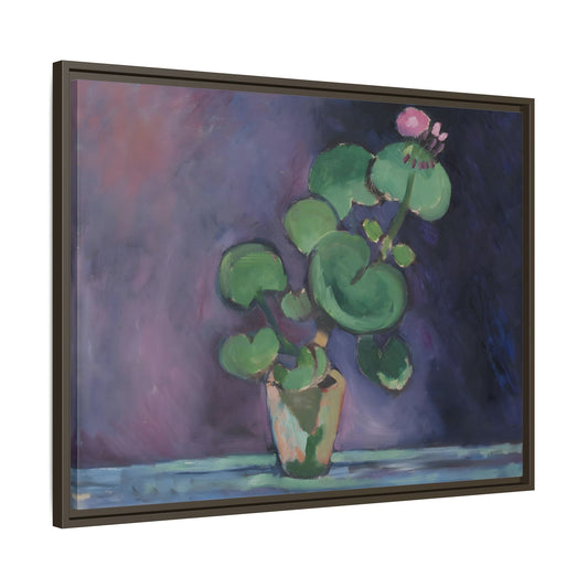 Geranium Matisse Framed Canvas Print - French Flower Still Life Wall Art