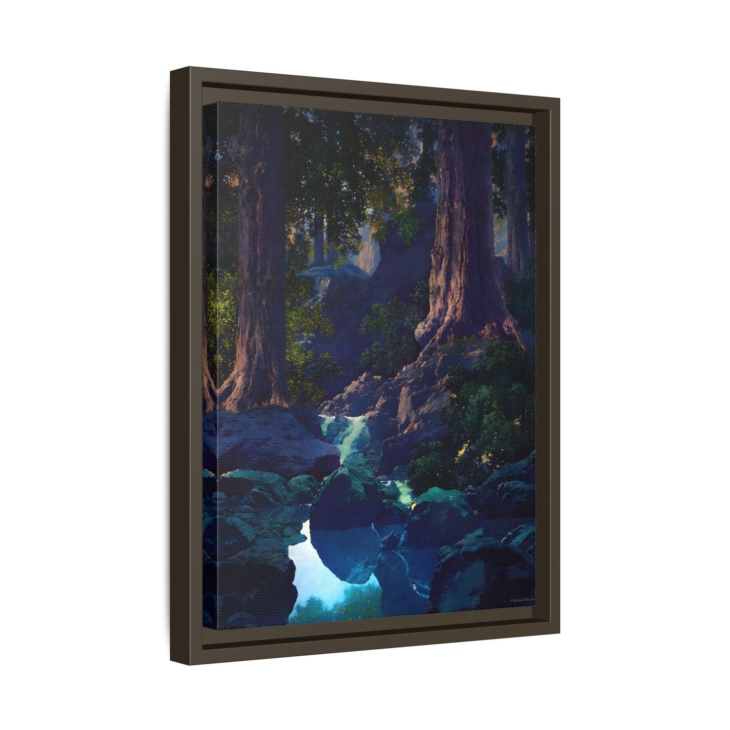 Glen Framed Parrish Canvas Print - Peaceful Woodland Wall Art
