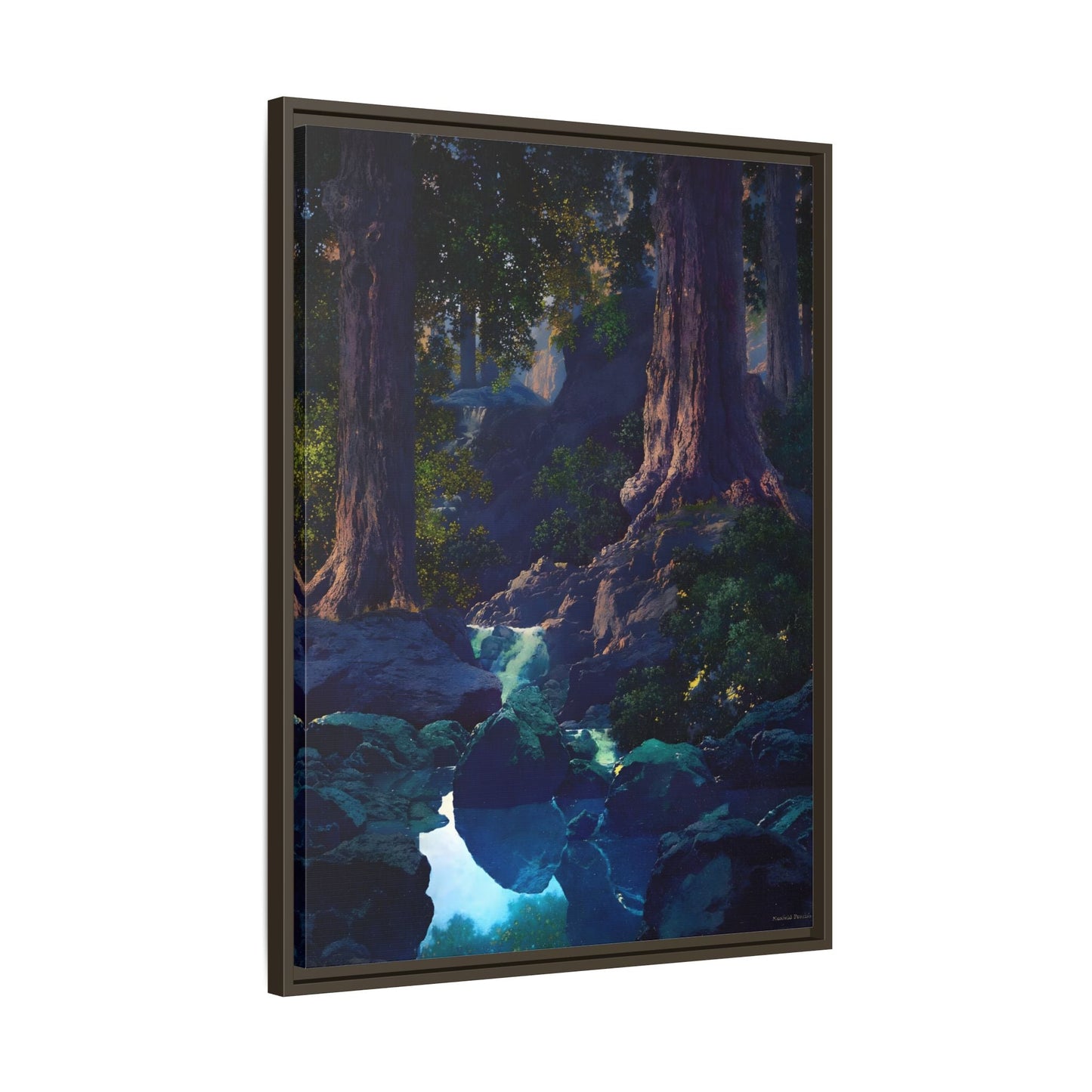 Glen Framed Parrish Canvas Print - Peaceful Woodland Wall Art