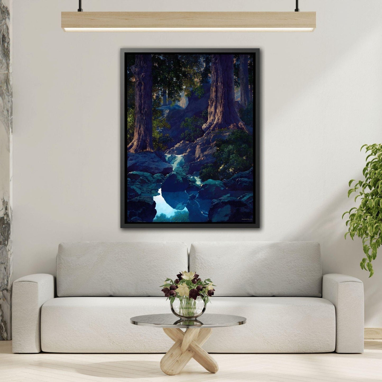 Glen Framed Parrish Canvas Print - Peaceful Woodland Wall Art