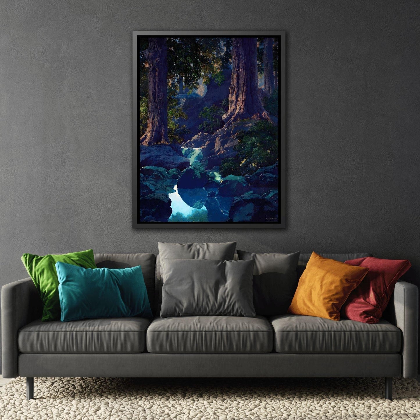 Glen Framed Parrish Canvas Print - Peaceful Woodland Wall Art