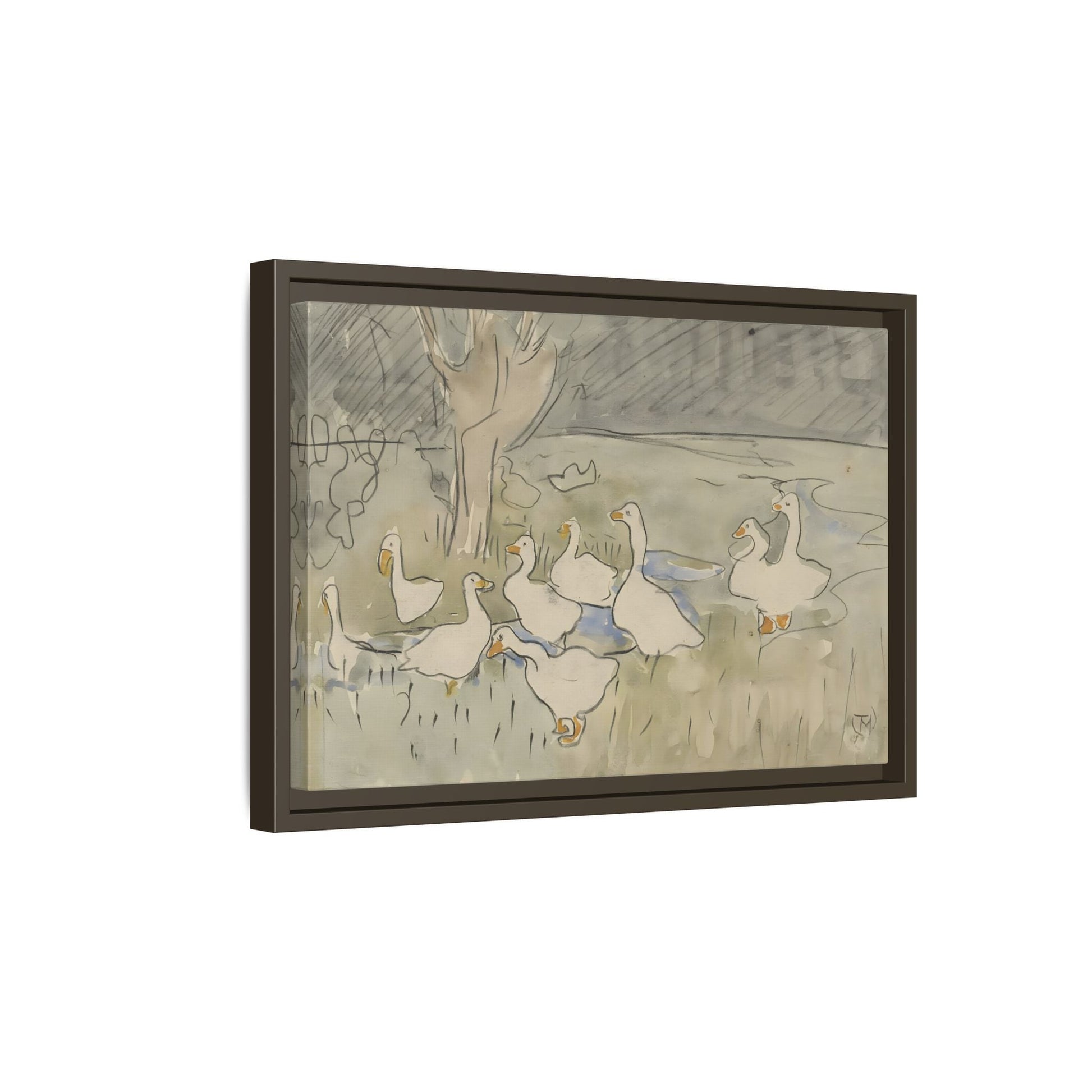 Goose Kids Room Canvas Art Print - Animal Home Decor Wall Art Framed