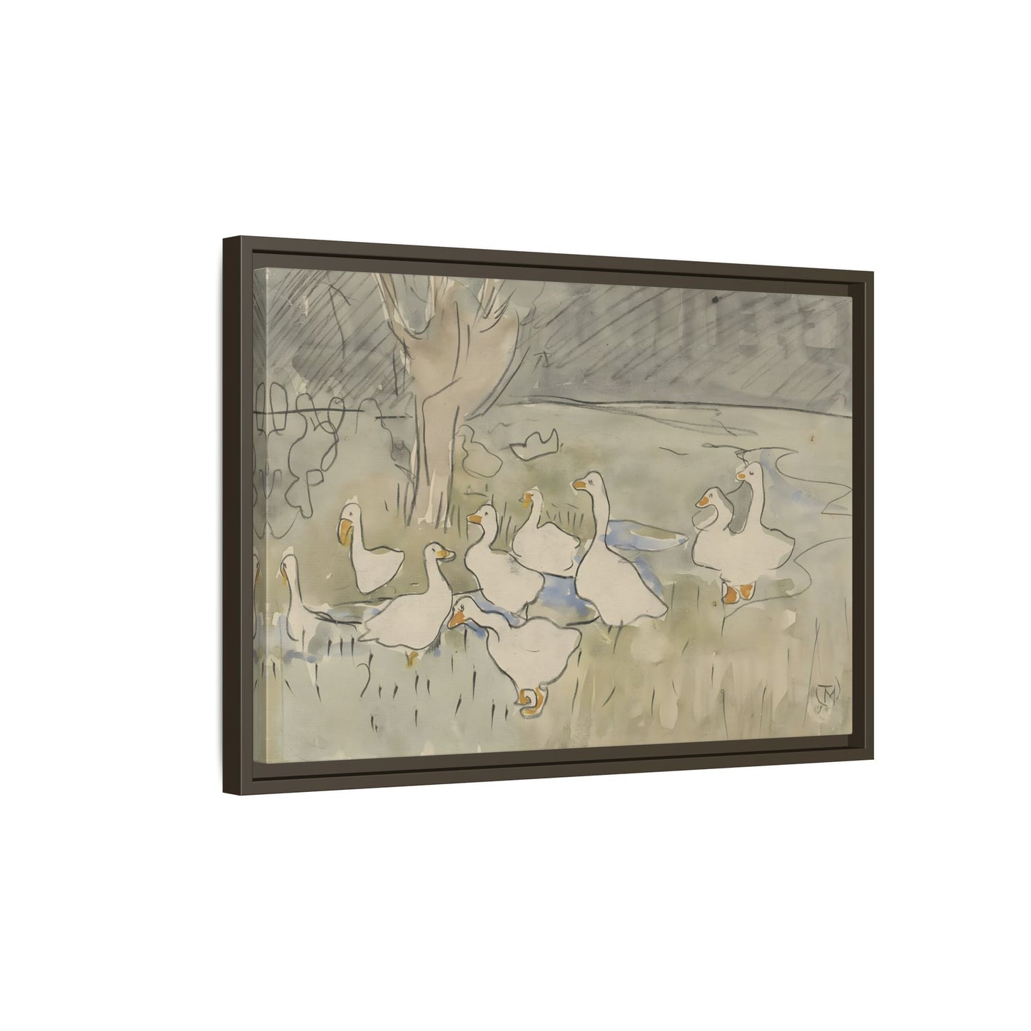 Goose Kids Room Canvas Art Print - Animal Home Decor Wall Art Framed
