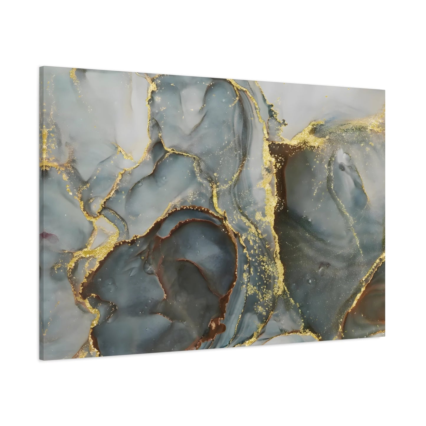 Green Gold Marble Fashion Wall Art Canvas Print - Modern Abstract Home Decor