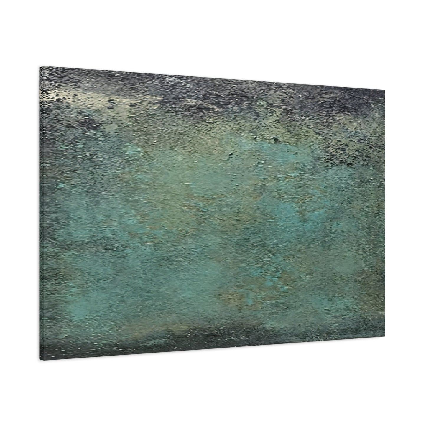 Green Minimalism Canvas Print - Large Abstract Wall art
