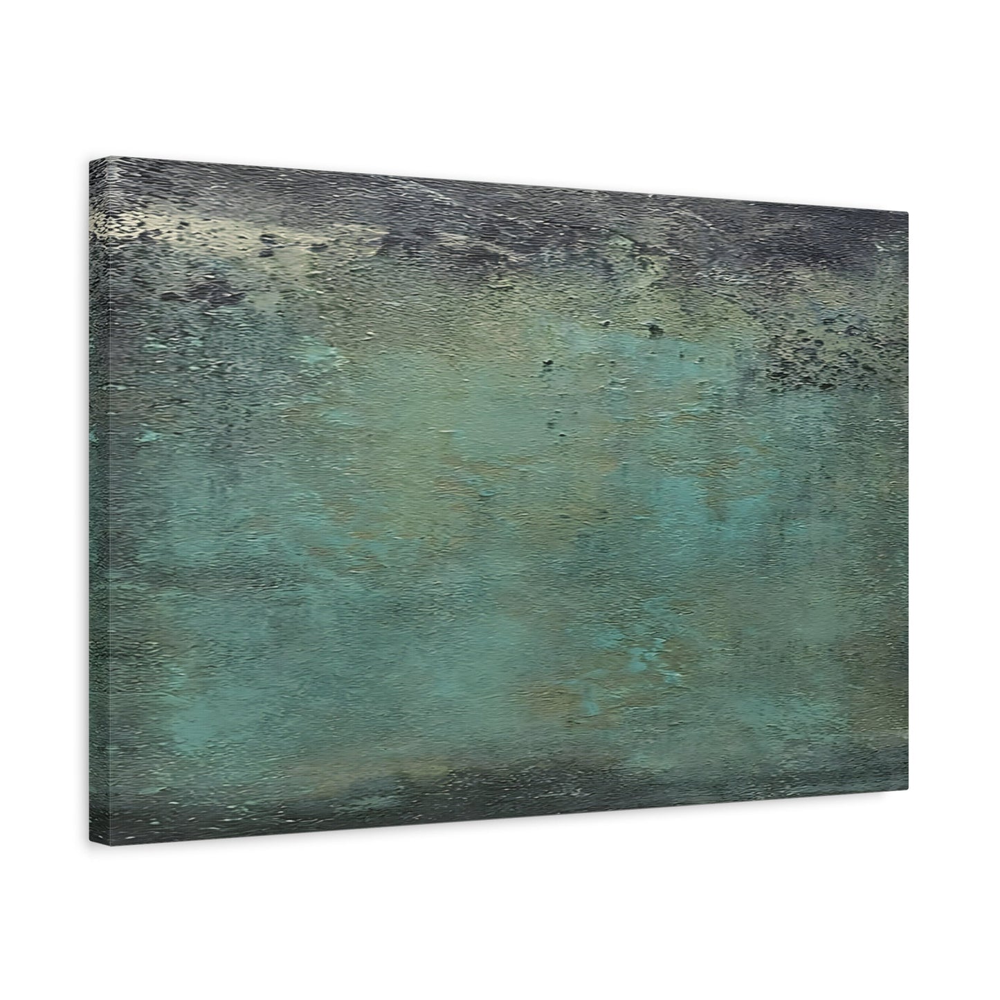 Green Minimalism Canvas Print - Large Abstract Wall art