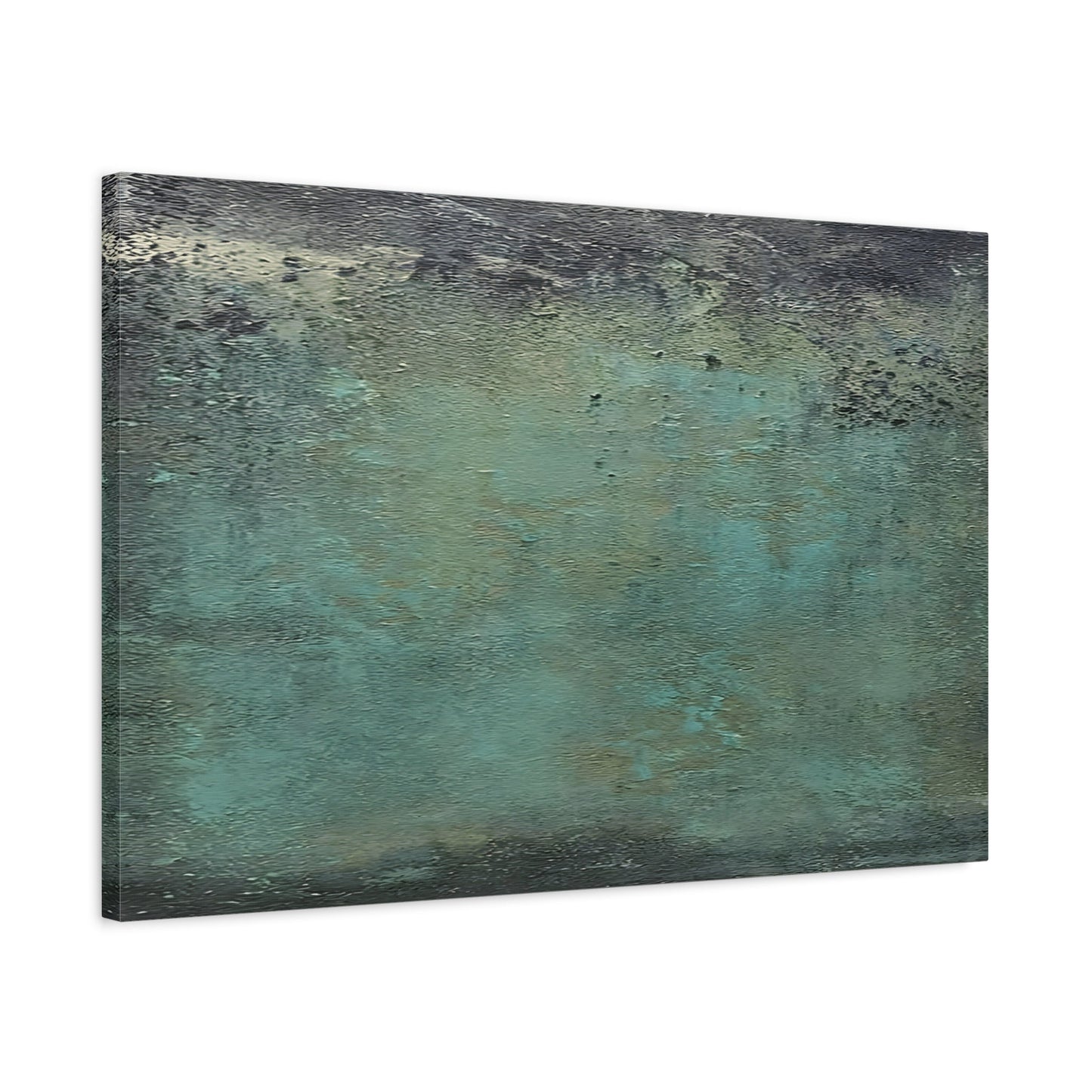 Green Minimalism Canvas Print - Large Abstract Wall art
