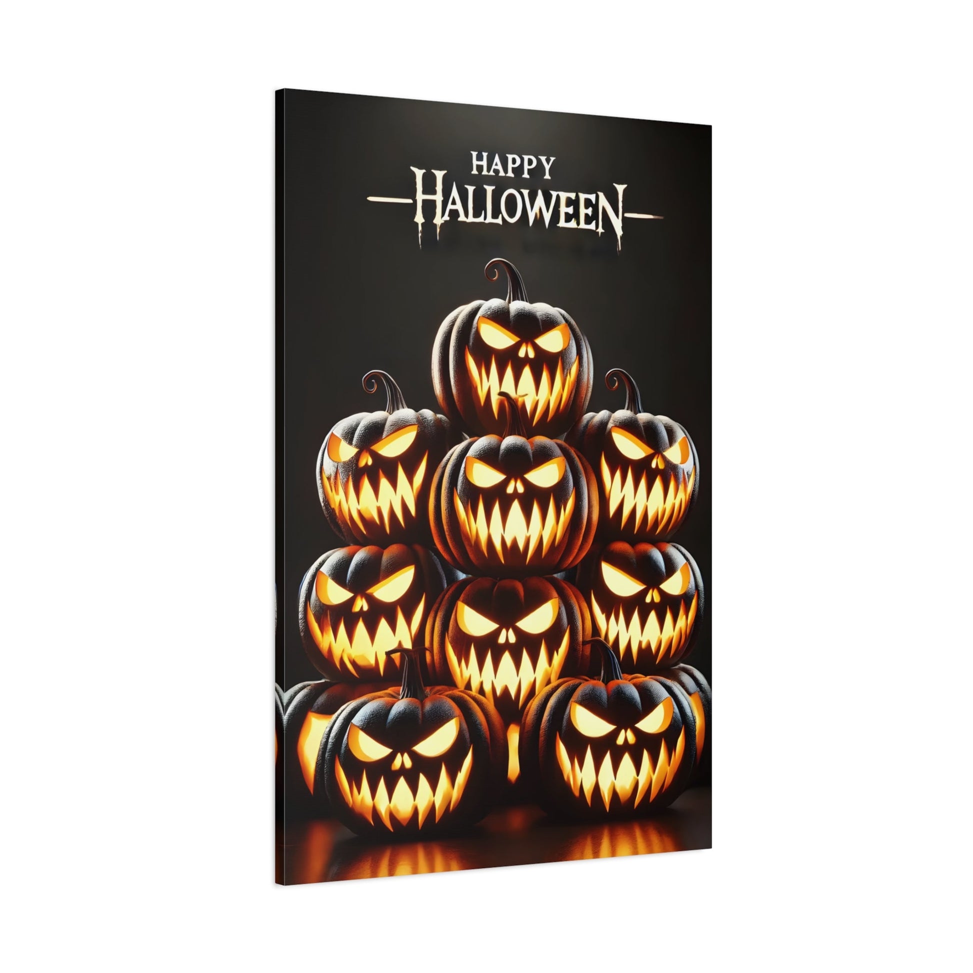 Halloween Pumpkin Canvas Wall Art - Spooky Home Decor