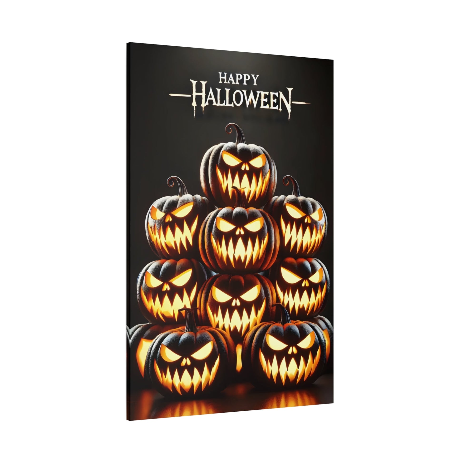 Halloween Pumpkin Canvas Wall Art - Spooky Home Decor