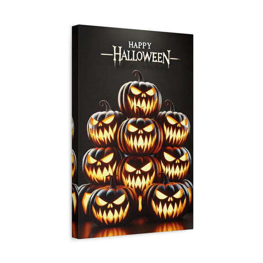 Halloween Pumpkin Canvas Wall Art - Spooky Home Decor