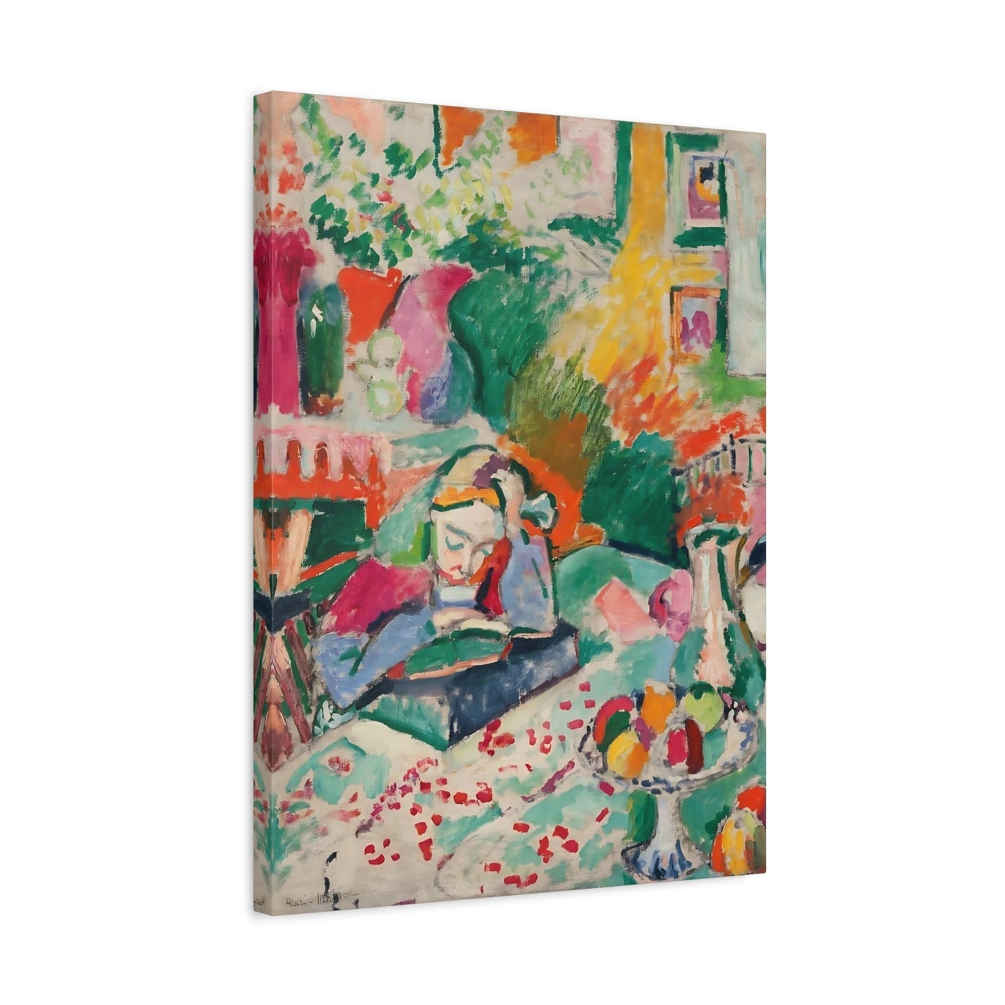 Henri Matisse Interior with a Young Girl - Canvas Art Reproduction