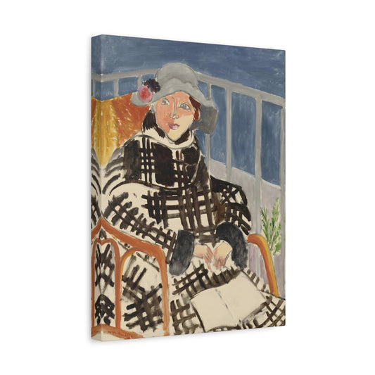 Henri Matisse Miss Matisse in a Tartan Coat - Canvas Art Reproduction