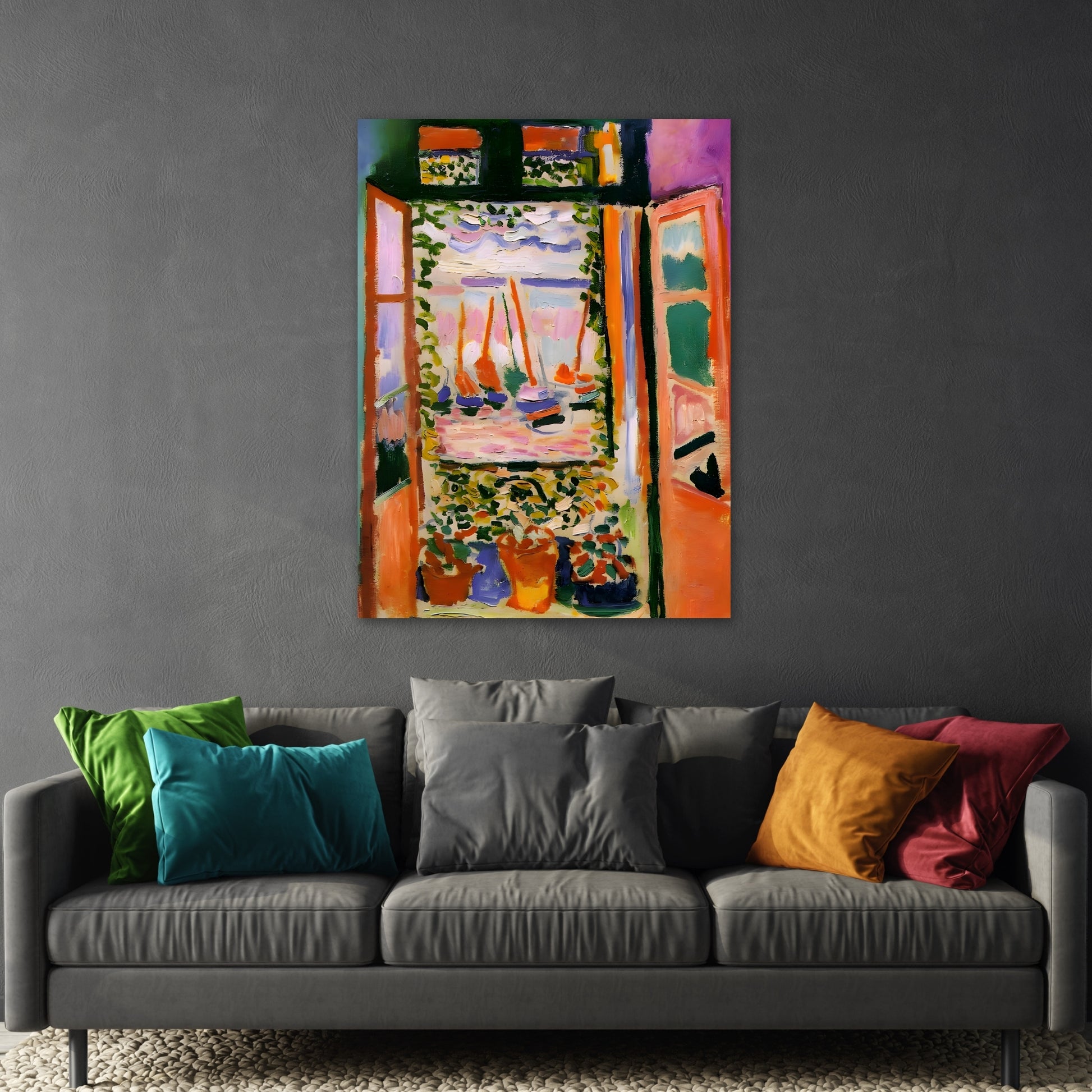 Henri Matisse Open Window - Canvas Wall Art Print Reproduction