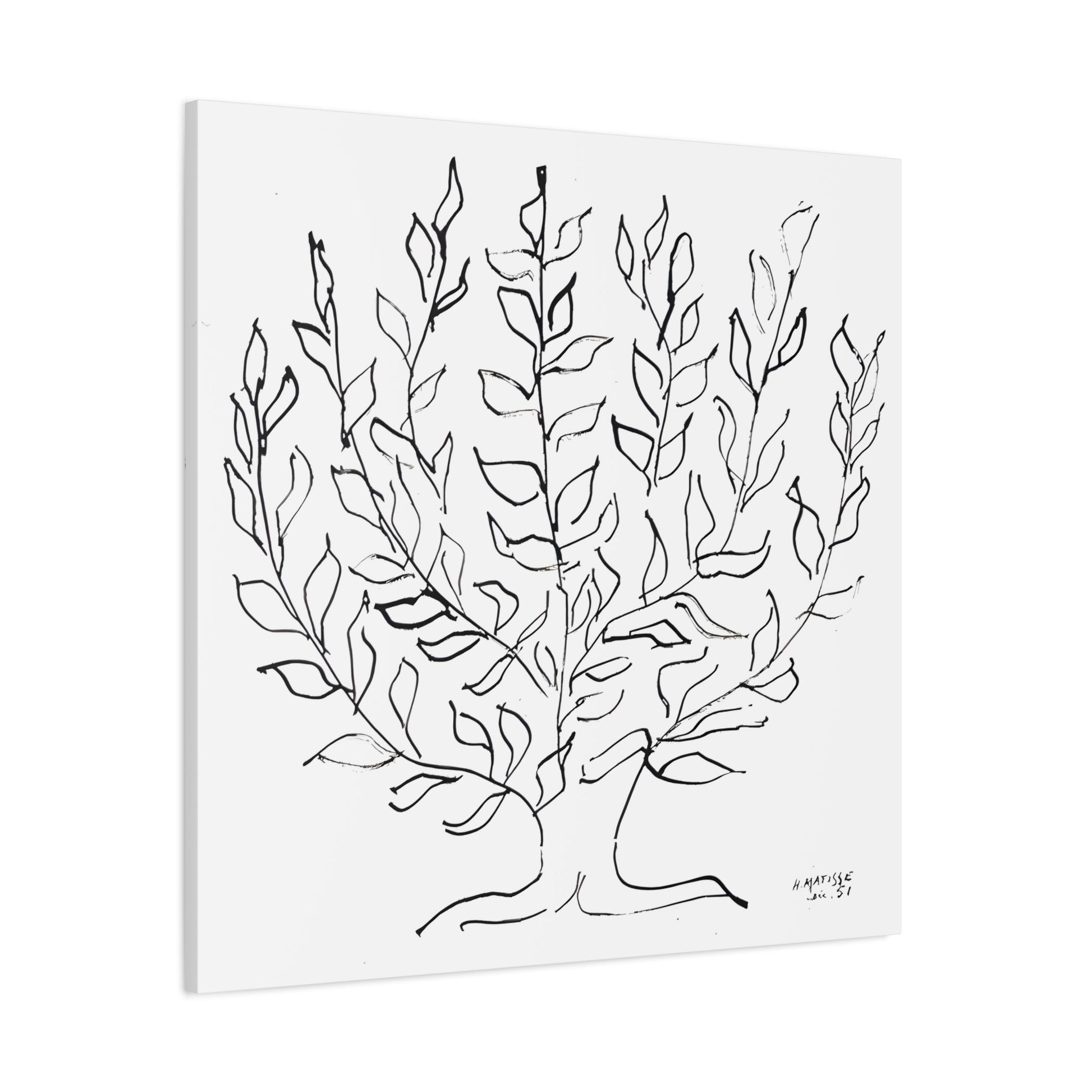 Henri Matisse Plain Tree - Square Canvas Wall Art Print