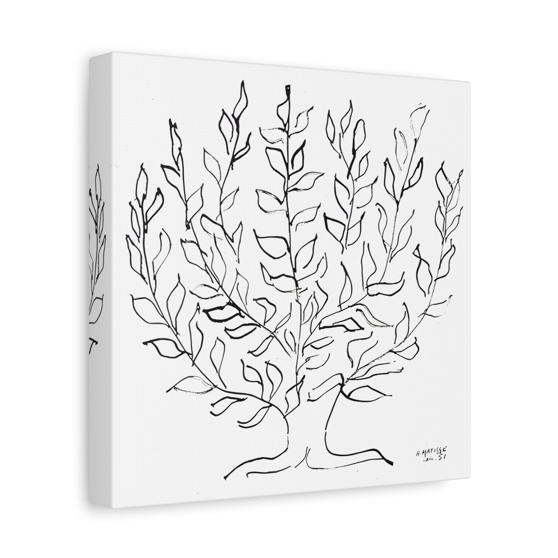 Henri Matisse Plain Tree - Square Canvas Wall Art Print