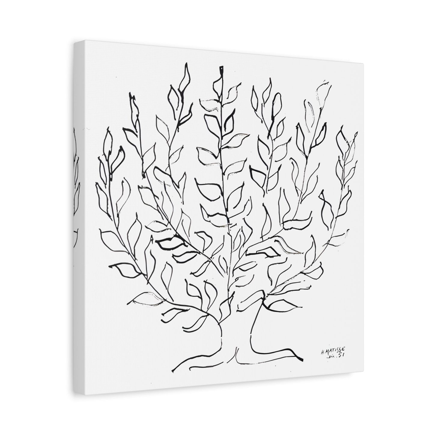 Henri Matisse Plain Tree - Square Canvas Wall Art Print