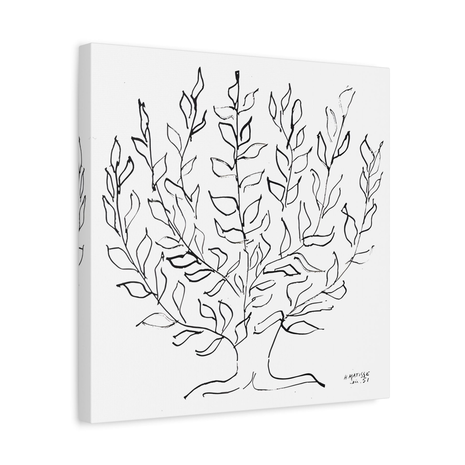 Henri Matisse Plain Tree - Square Canvas Wall Art Print