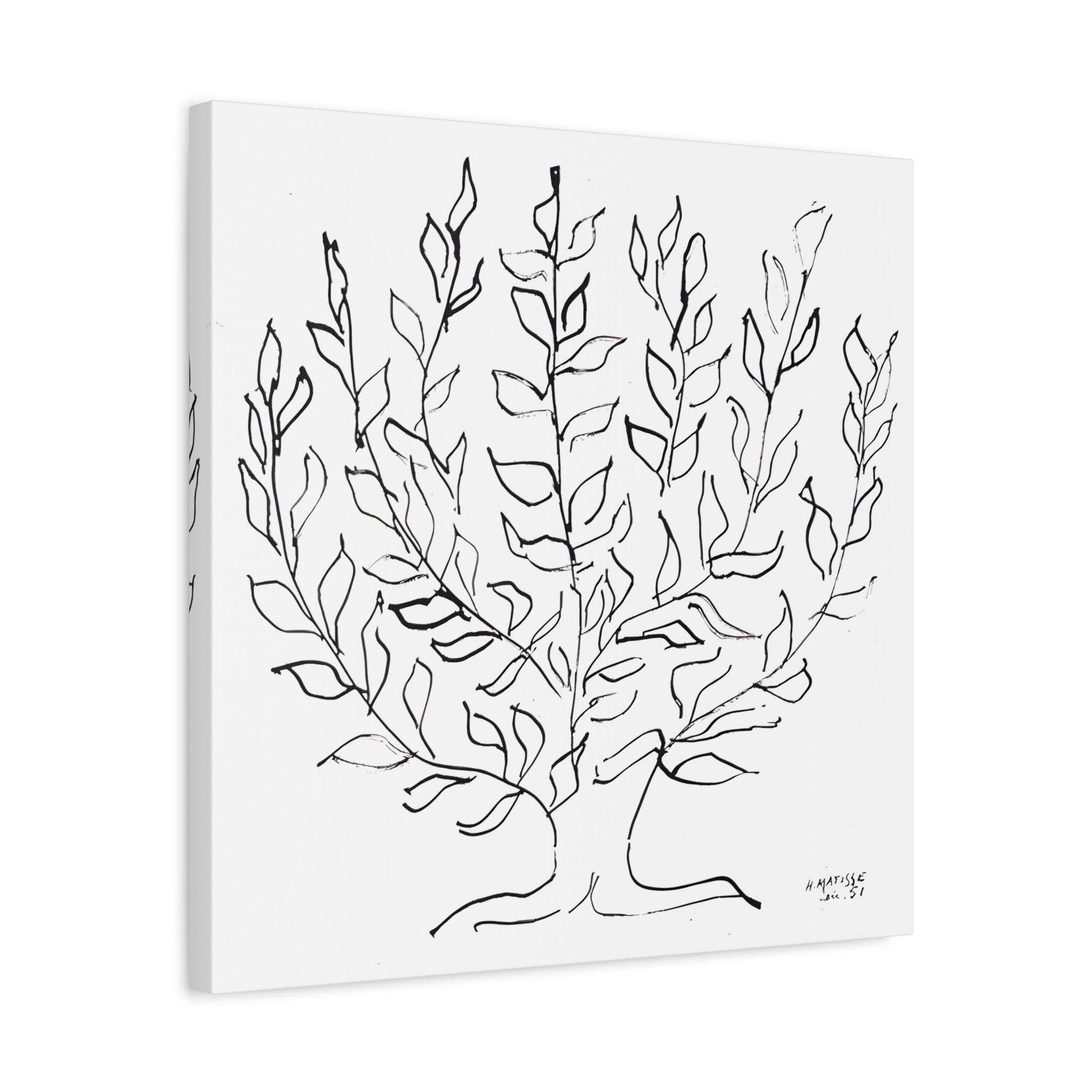 Henri Matisse Plain Tree - Square Canvas Wall Art Print