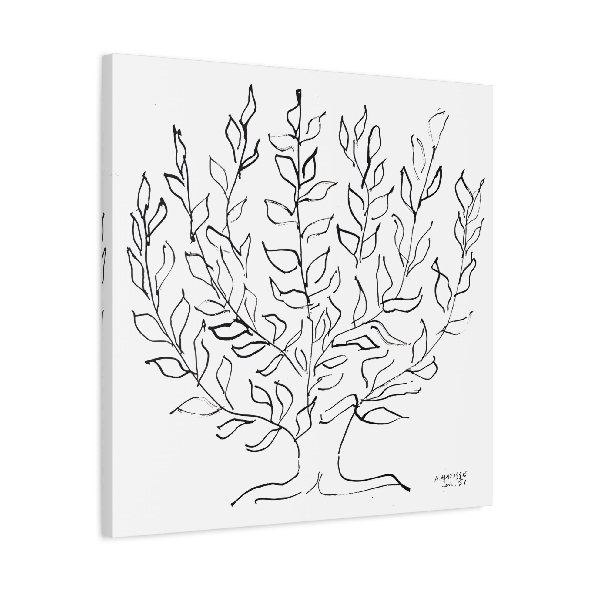 Henri Matisse Plain Tree - Square Canvas Wall Art Print