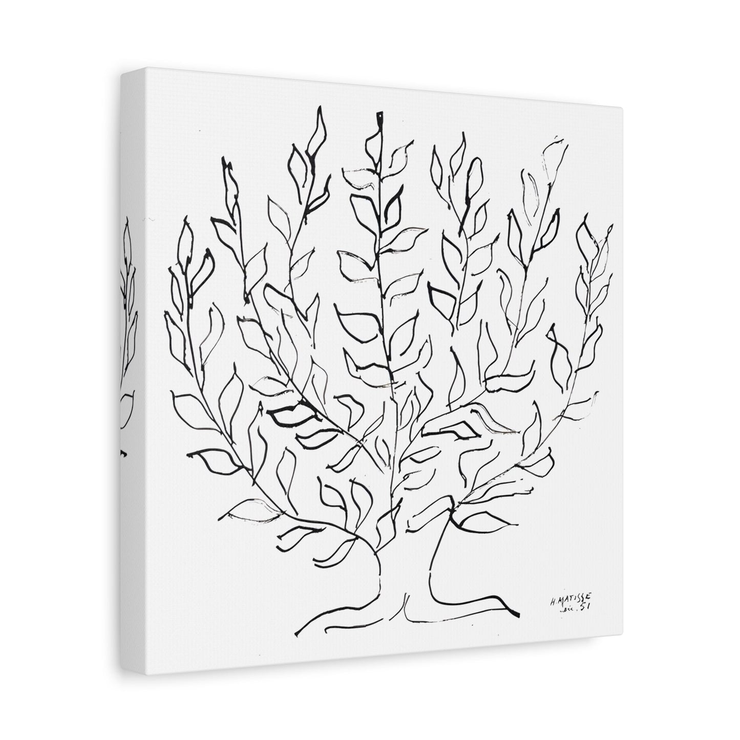 Henri Matisse Plain Tree - Square Canvas Wall Art Print