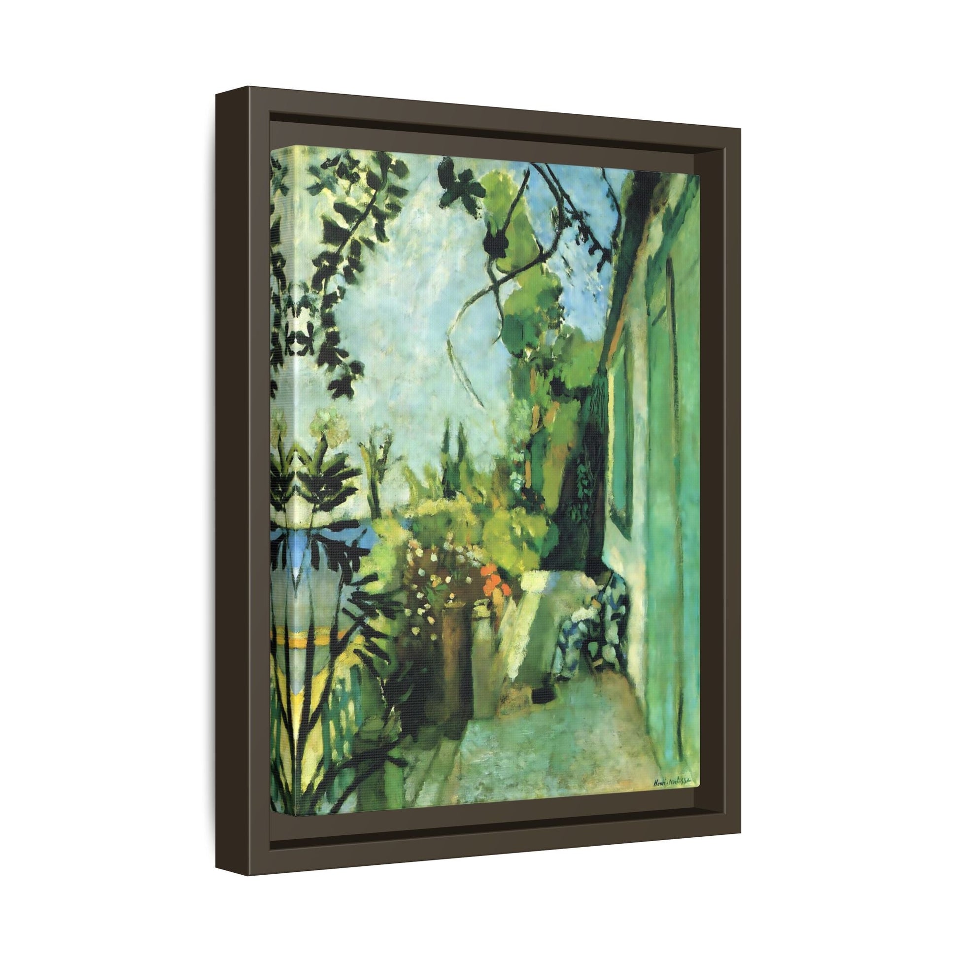 Henri Matisse Terrace St Tropez - Framed Canvas Wall Art Print