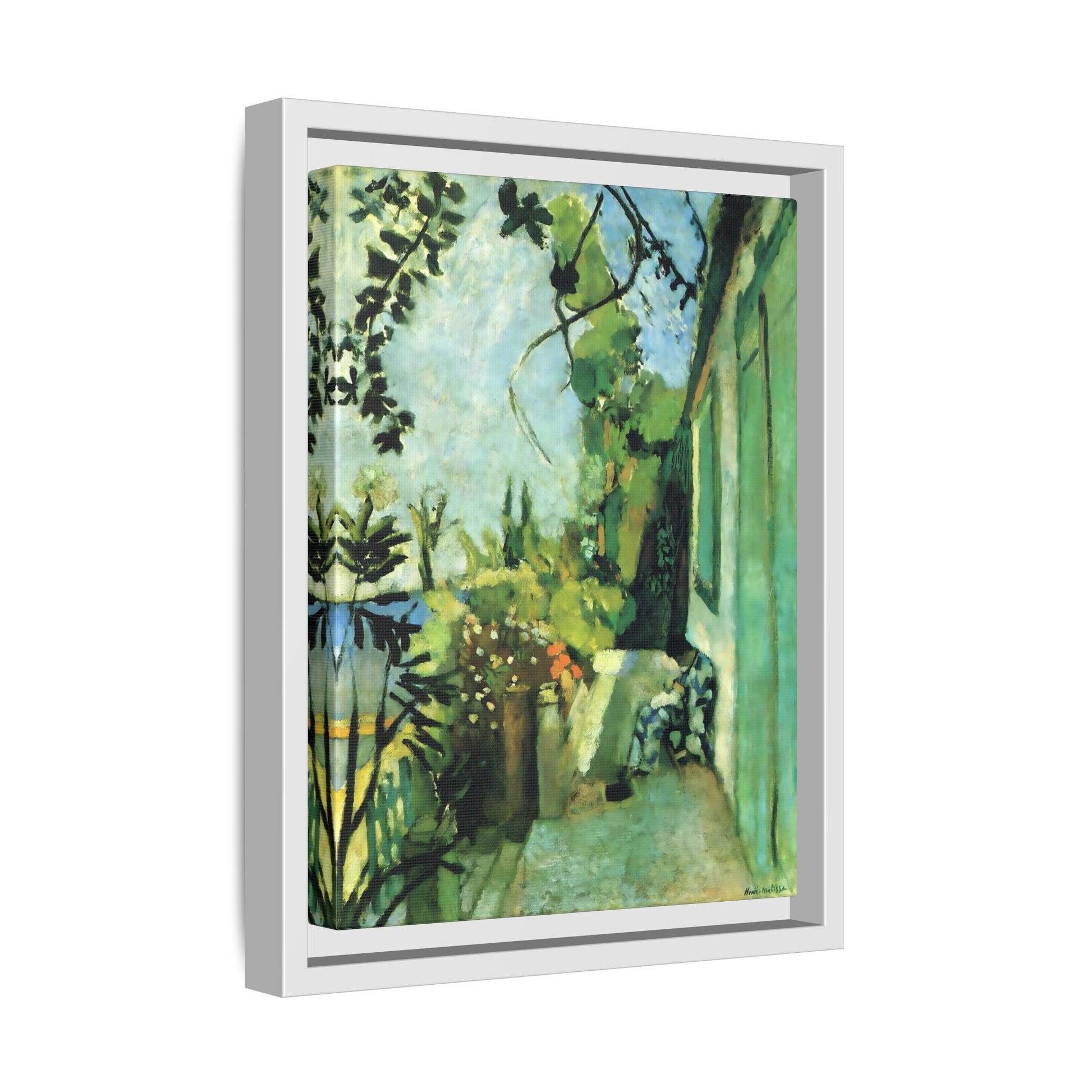 Henri Matisse Terrace St Tropez - Framed Canvas Wall Art Print
