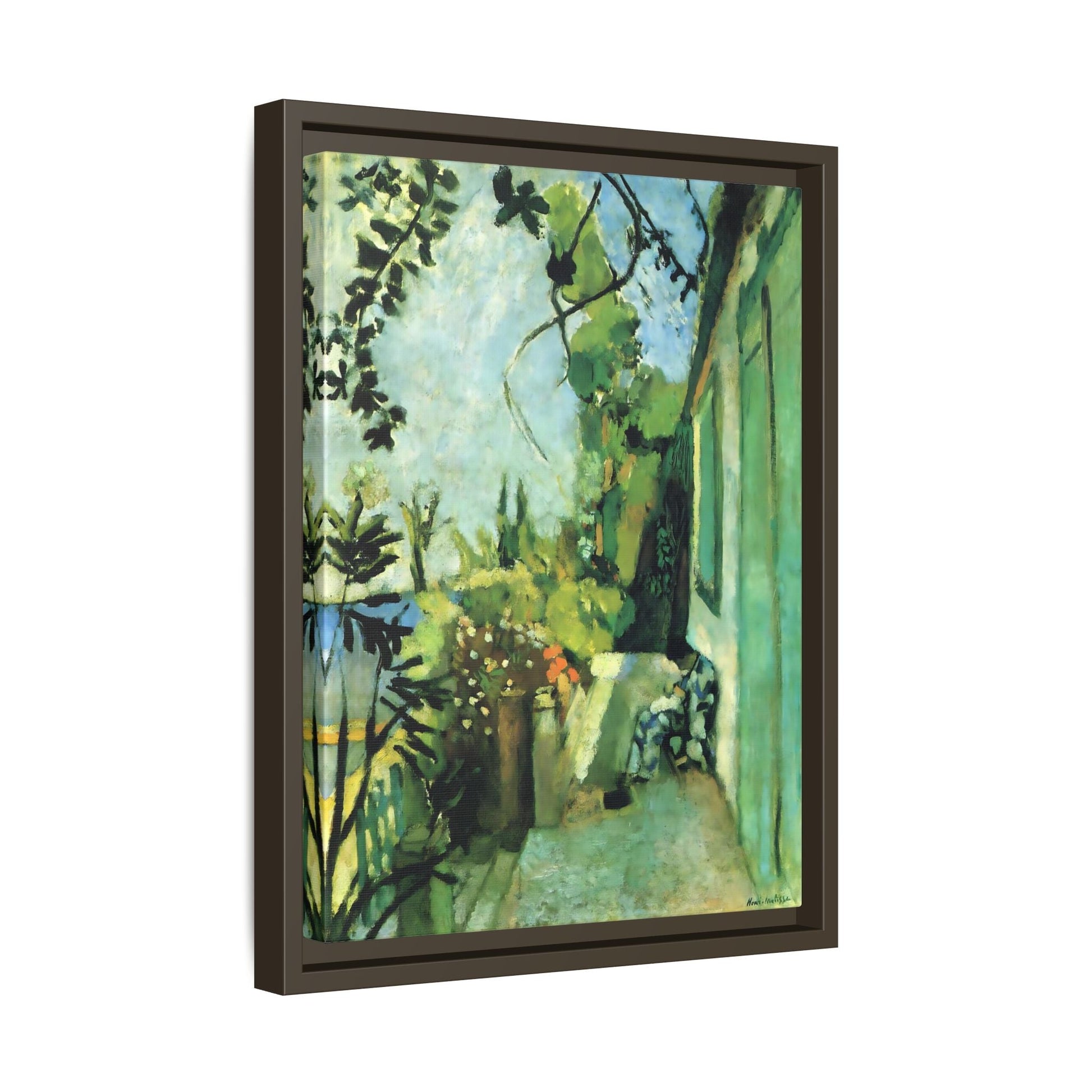 Henri Matisse Terrace St Tropez - Framed Canvas Wall Art Print