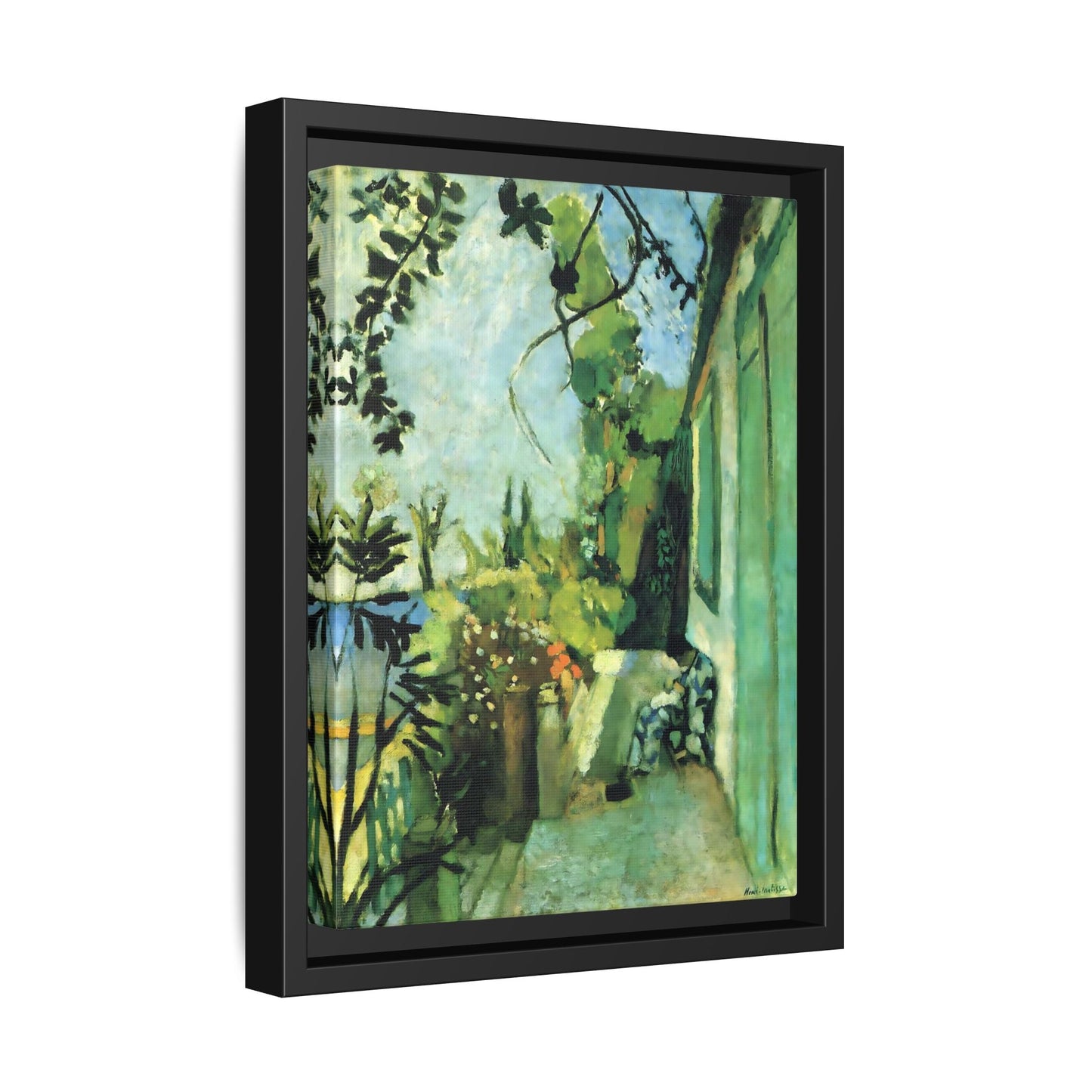 Henri Matisse Terrace St Tropez - Framed Canvas Wall Art Print