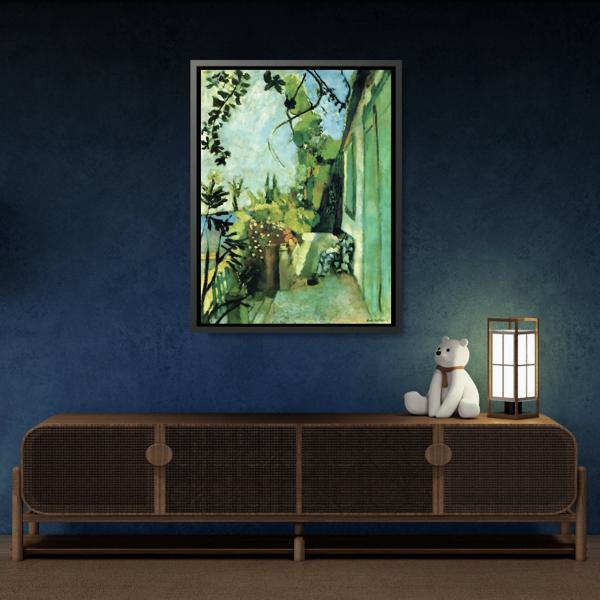 Henri Matisse Terrace St Tropez - Framed Canvas Wall Art Print