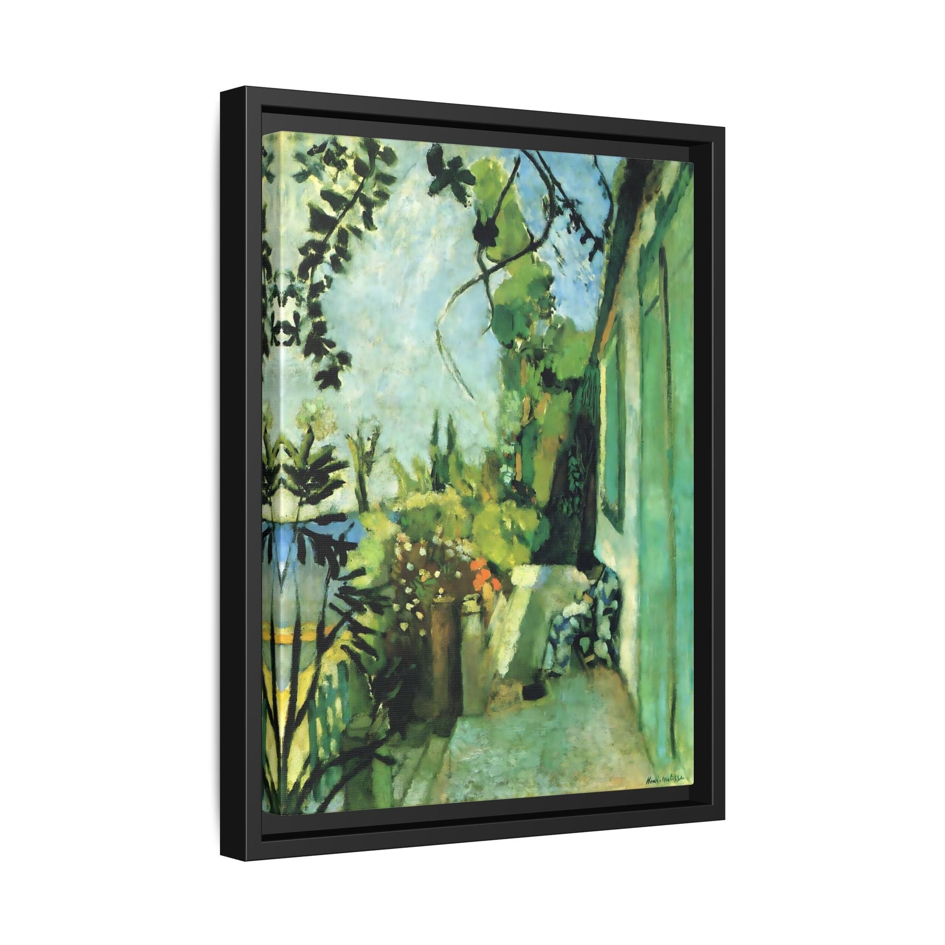 Henri Matisse Terrace St Tropez - Framed Canvas Wall Art Print