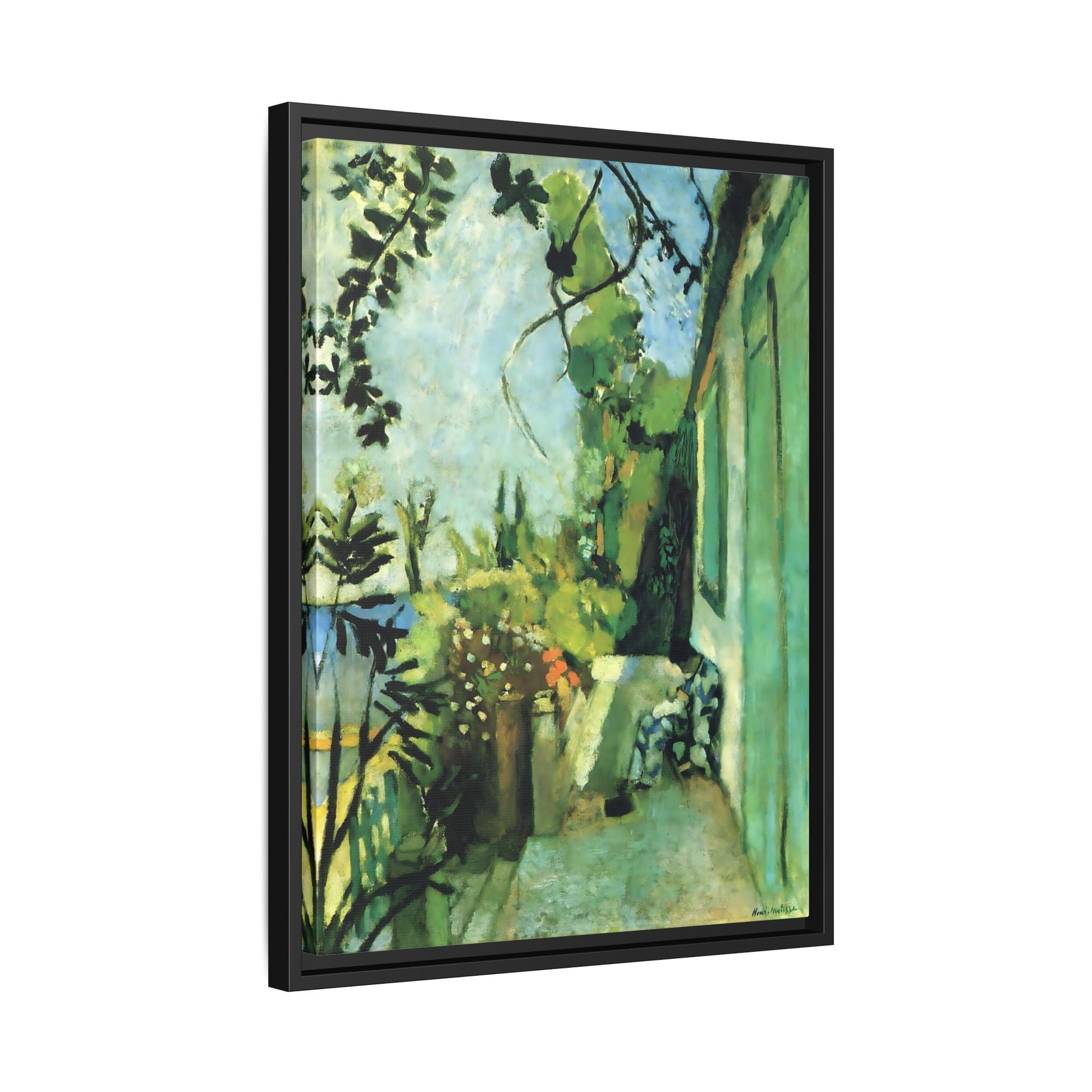 Henri Matisse Terrace St Tropez - Framed Canvas Wall Art Print