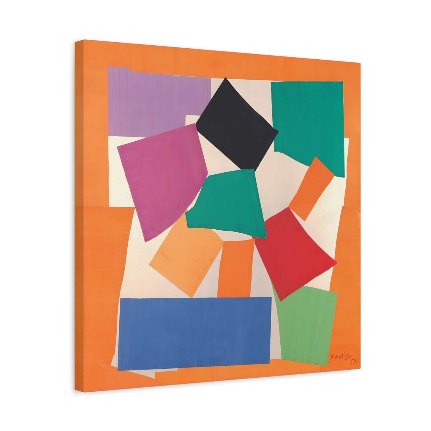 Henri Matisse The Snail - Square Canvas Wall Art Print