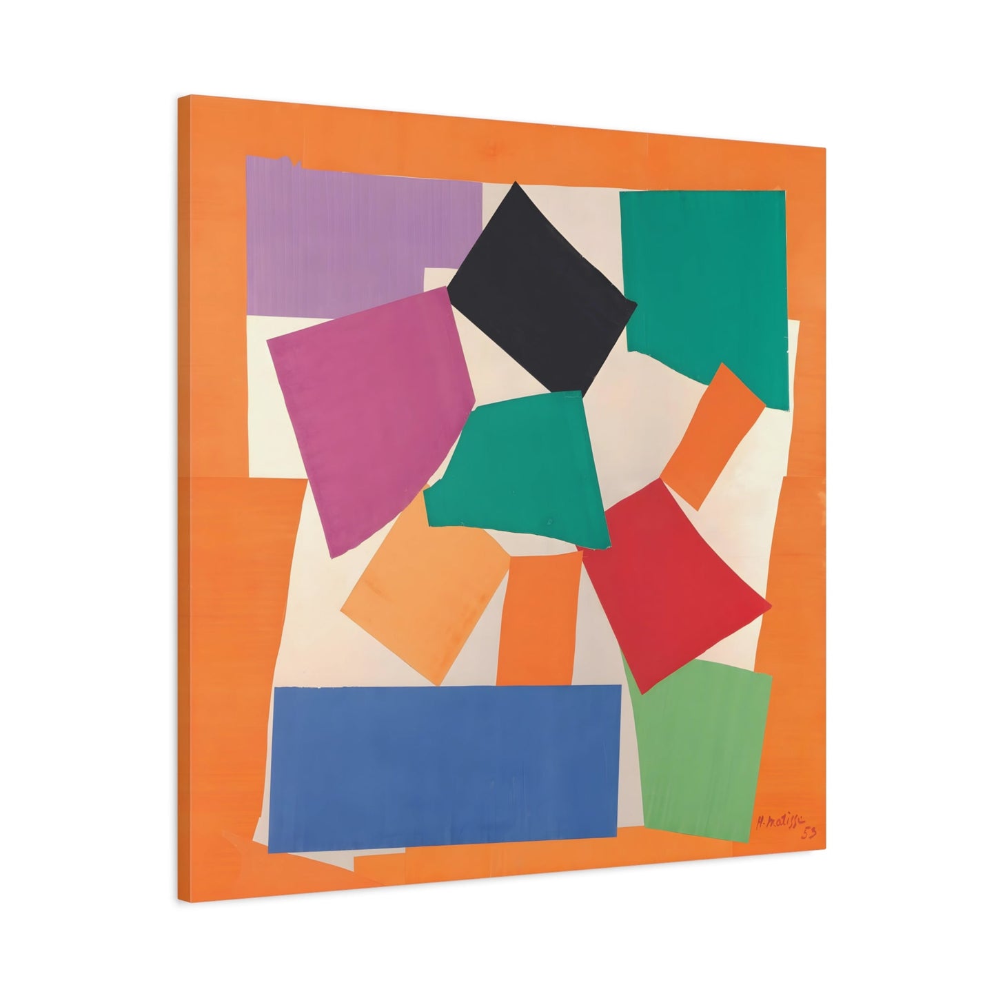 Henri Matisse The Snail - Square Canvas Wall Art Print