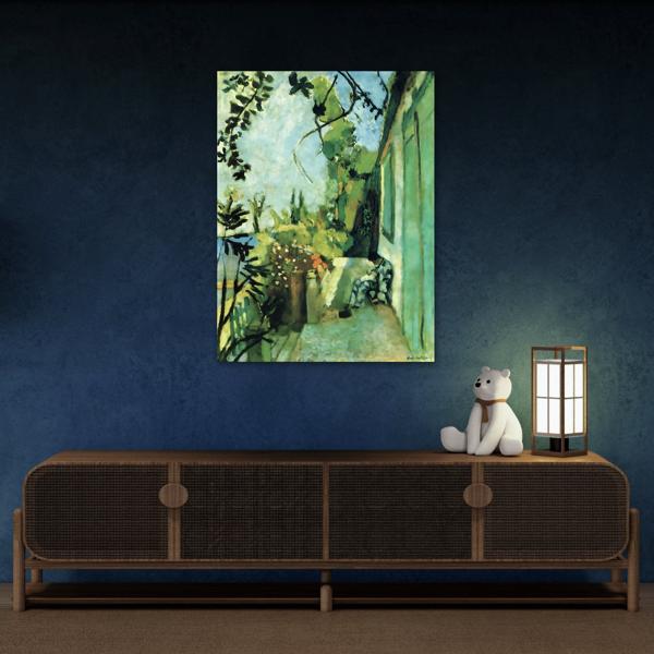 Henri Matisse The Terrace St Tropez Canvas Print - Green Wall Art