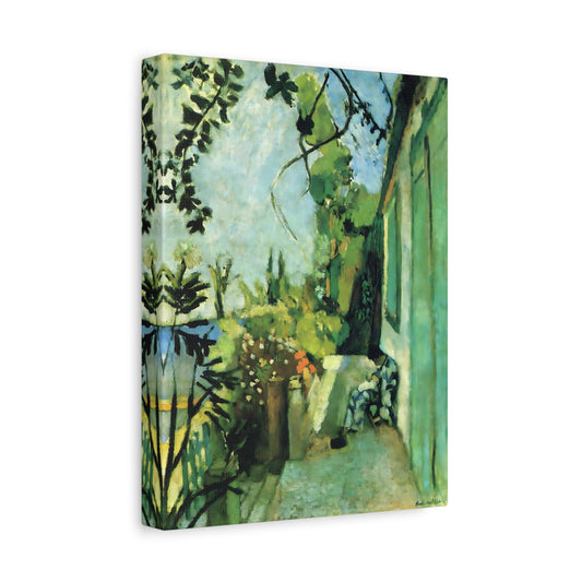 Henri Matisse The Terrace St Tropez Canvas Print - Green Wall Art
