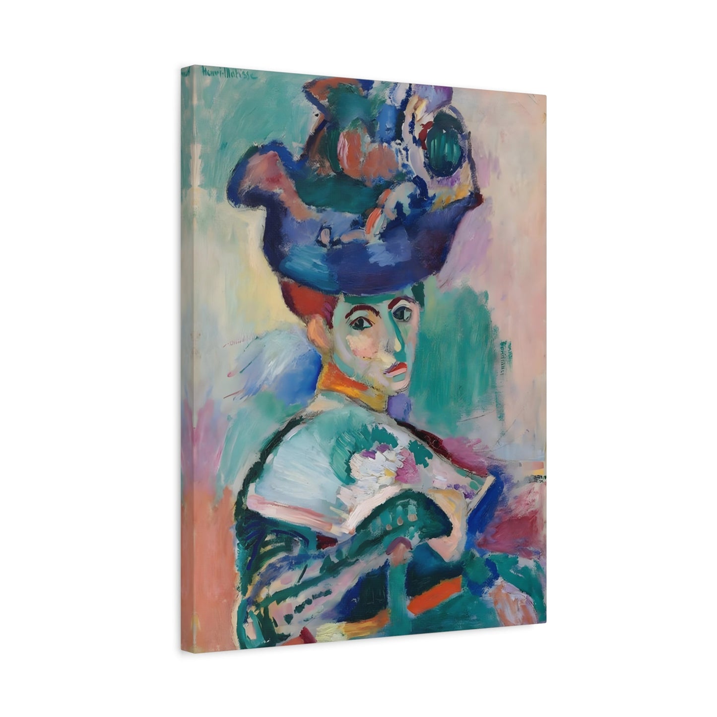 Henri Matisse Woman with a Hat - Canvas Wall Art Print Reproduction