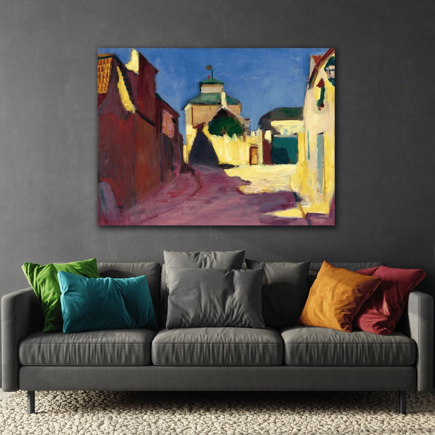 Henri Matisse a Street in Arcueil Canvas Print - Colorful Urban City Scene