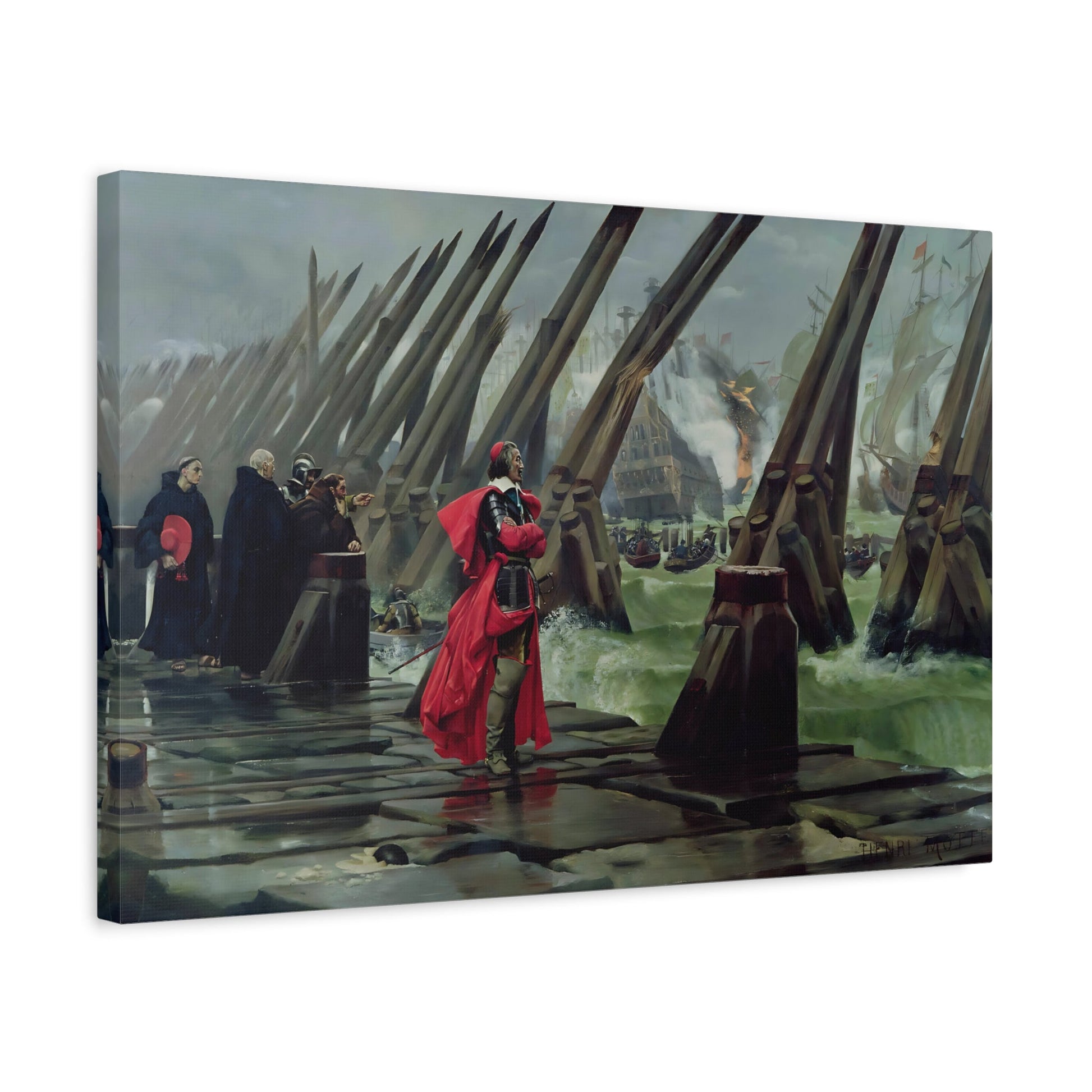 Henri Paul Motte Cardinal Richelieu - Framed Canvas Wall Art Print