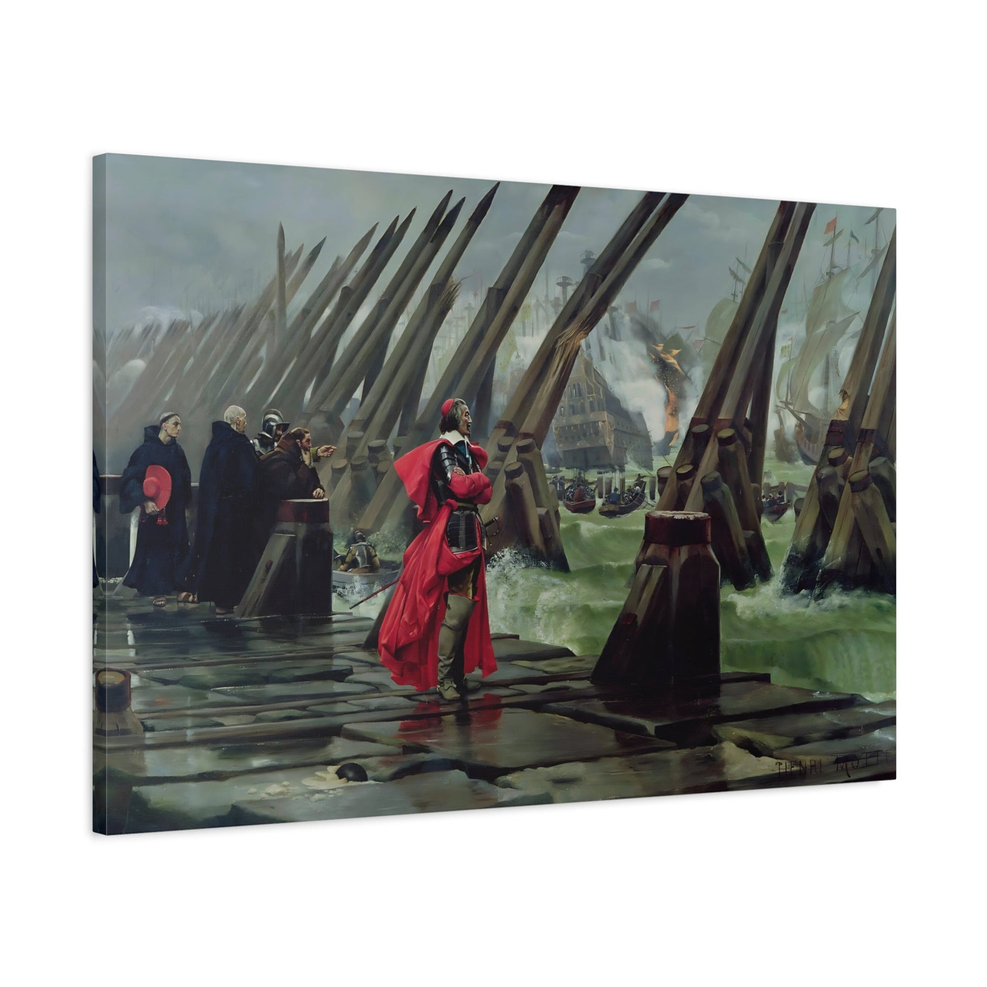 Henri Paul Motte Cardinal Richelieu - Framed Canvas Wall Art Print